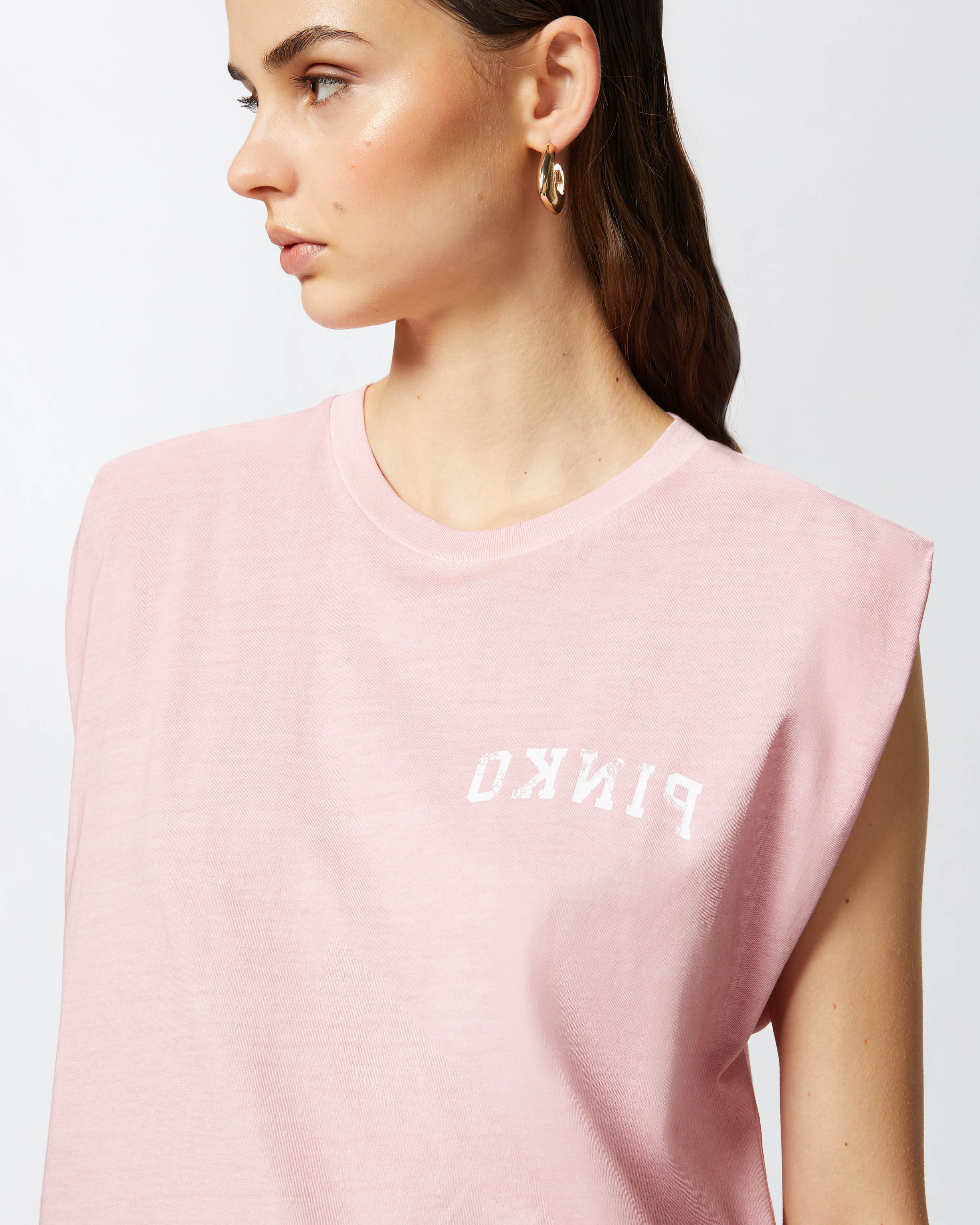 PINKO 売れ筋商品|||ピンコ Tシャツ トップス レディース Tank tops Orange Pinko [商品名] → オンラインストアにてチェック