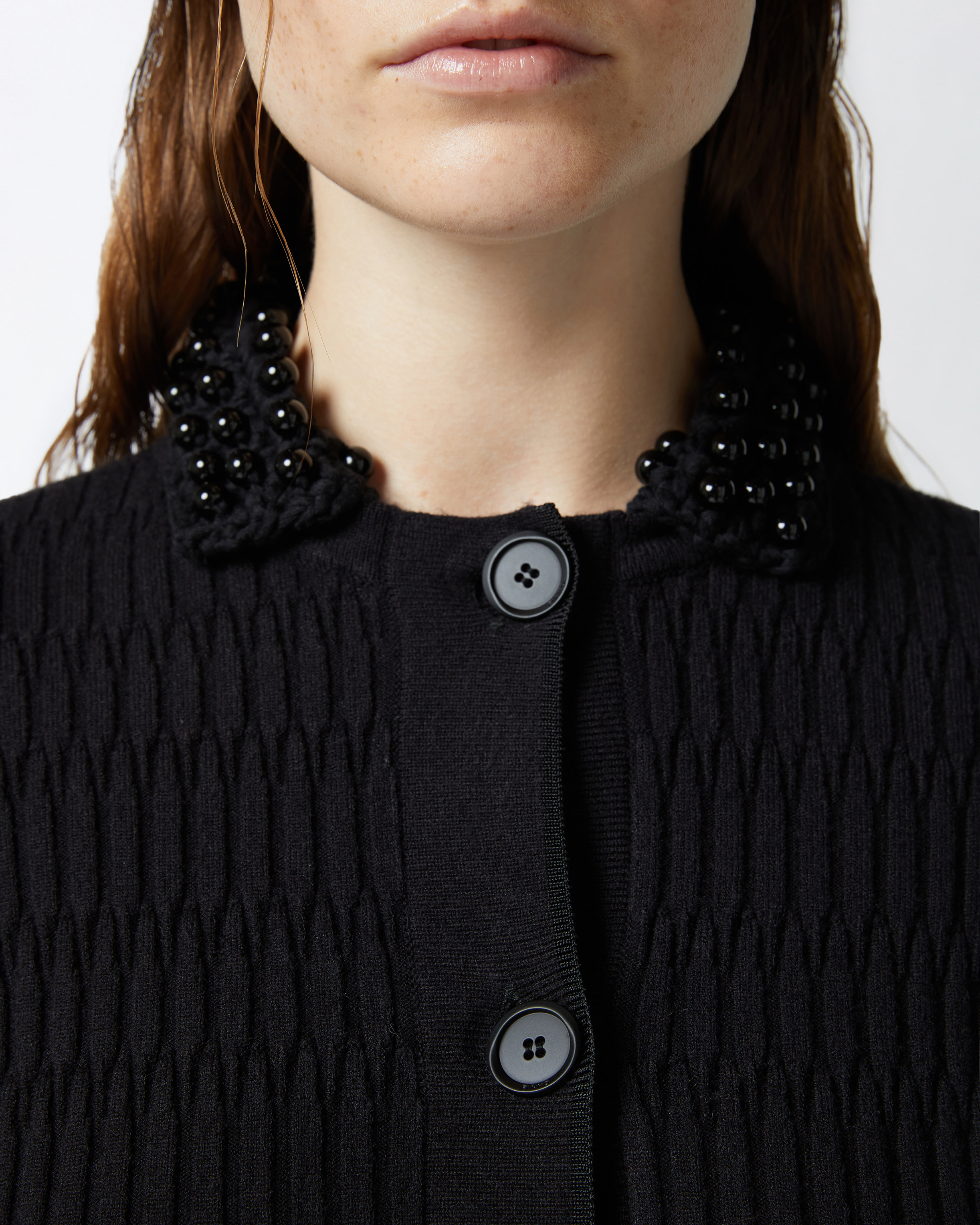 Pinko Masquerade Cardigan In Limo Black