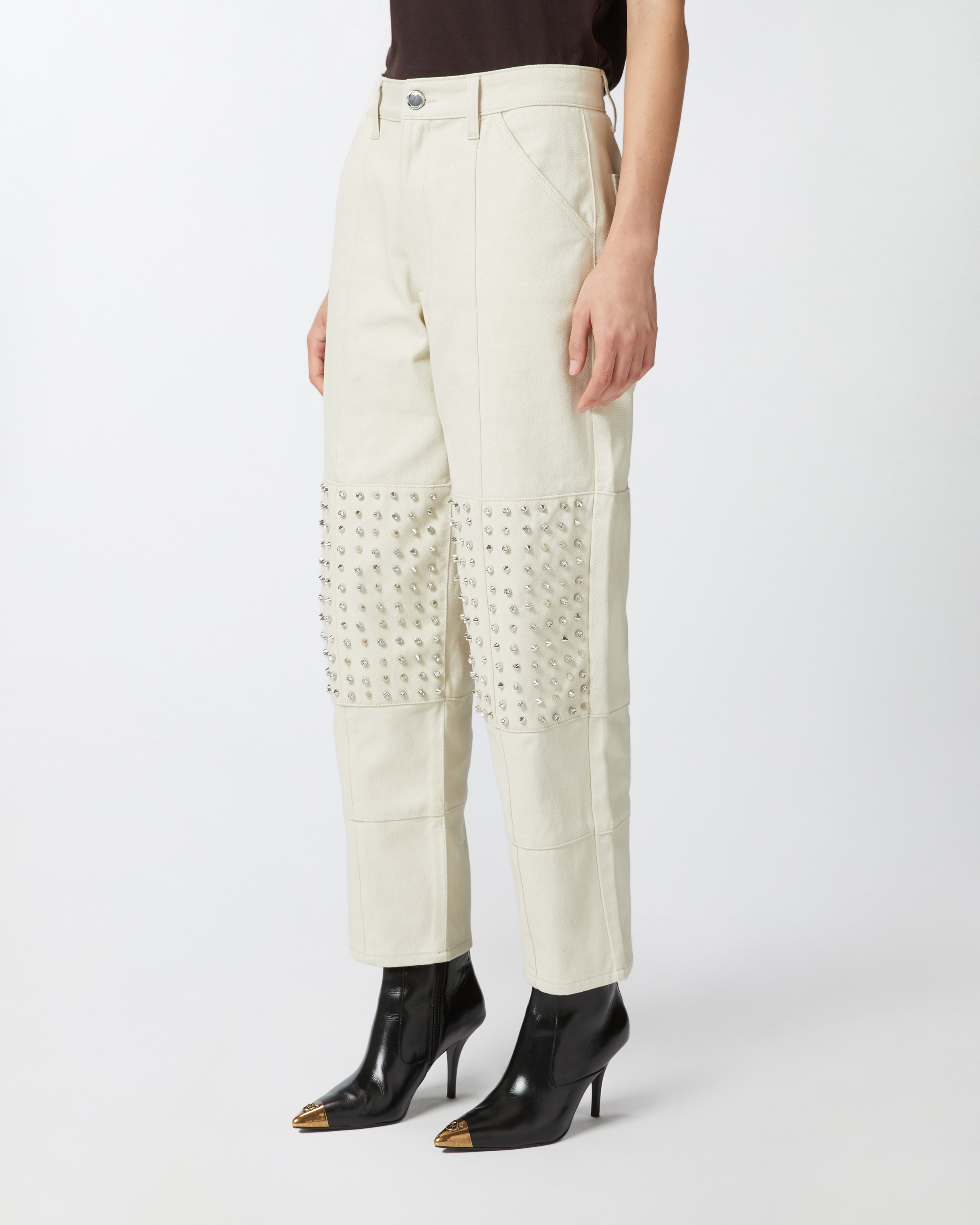 Pinko Esiodo Straight-leg Trousers In Beige Nebbia