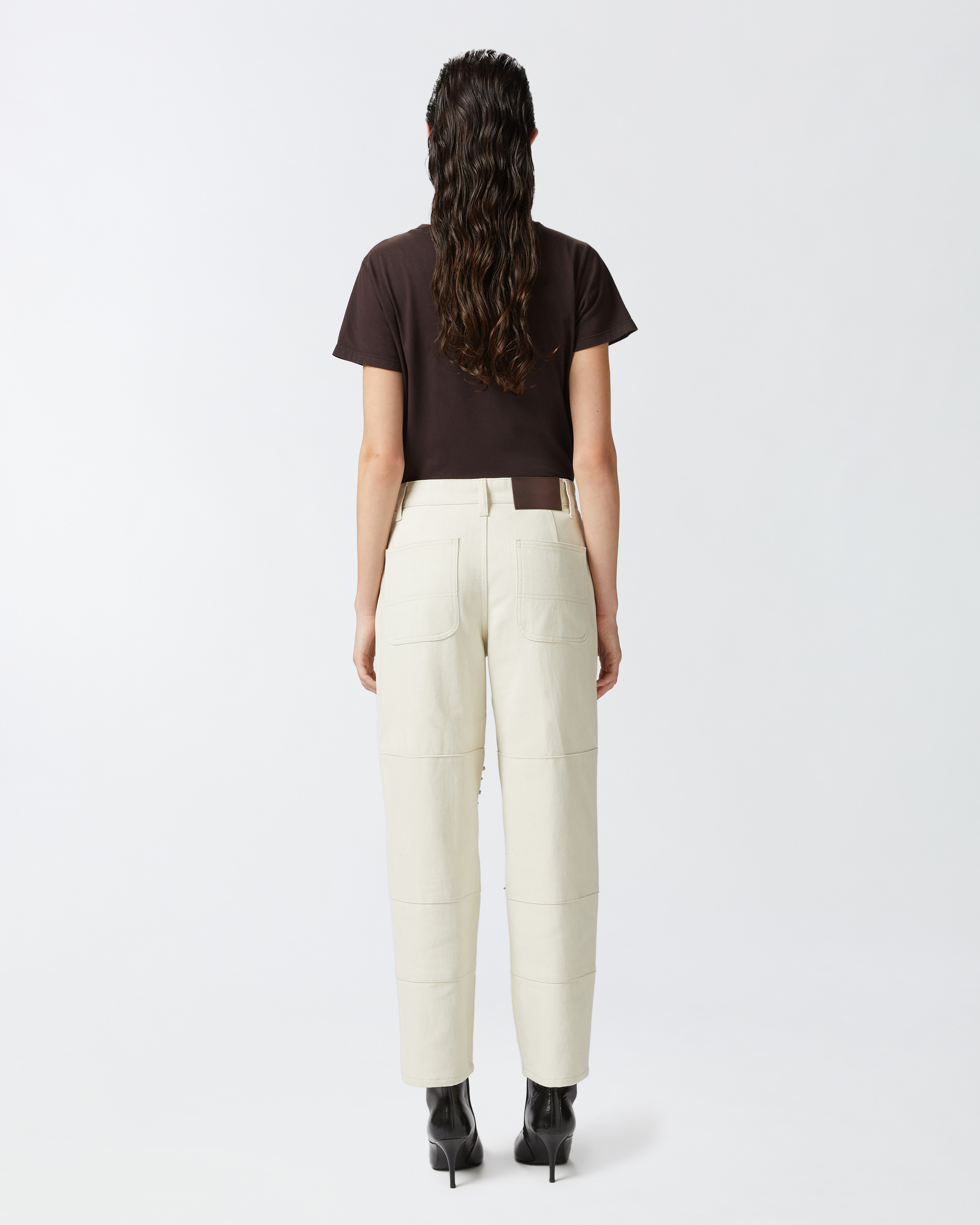 Pinko Esiodo Straight-leg Trousers In Beige Nebbia