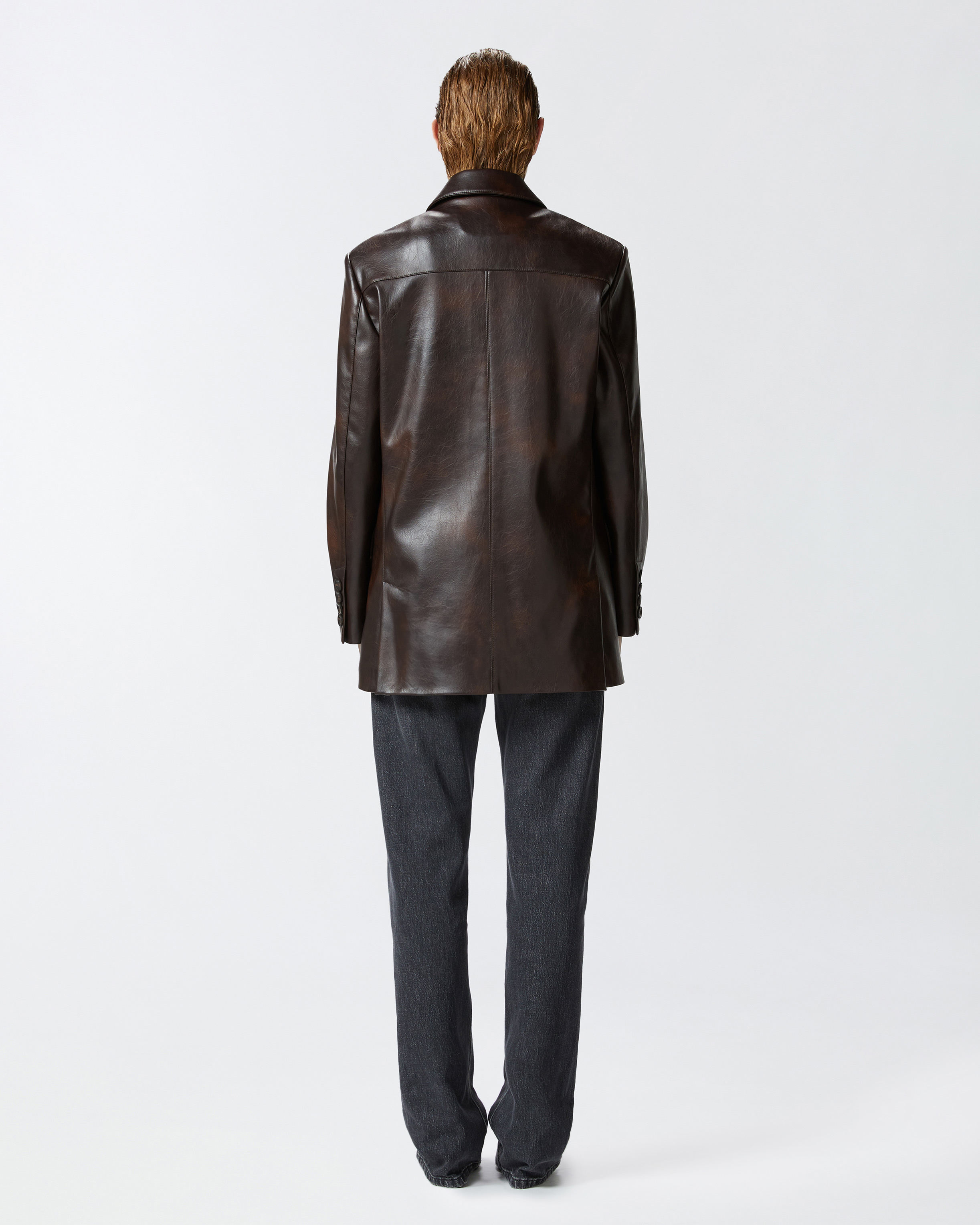Pinko Single-breasted Blazer In Coffee Bean Brown