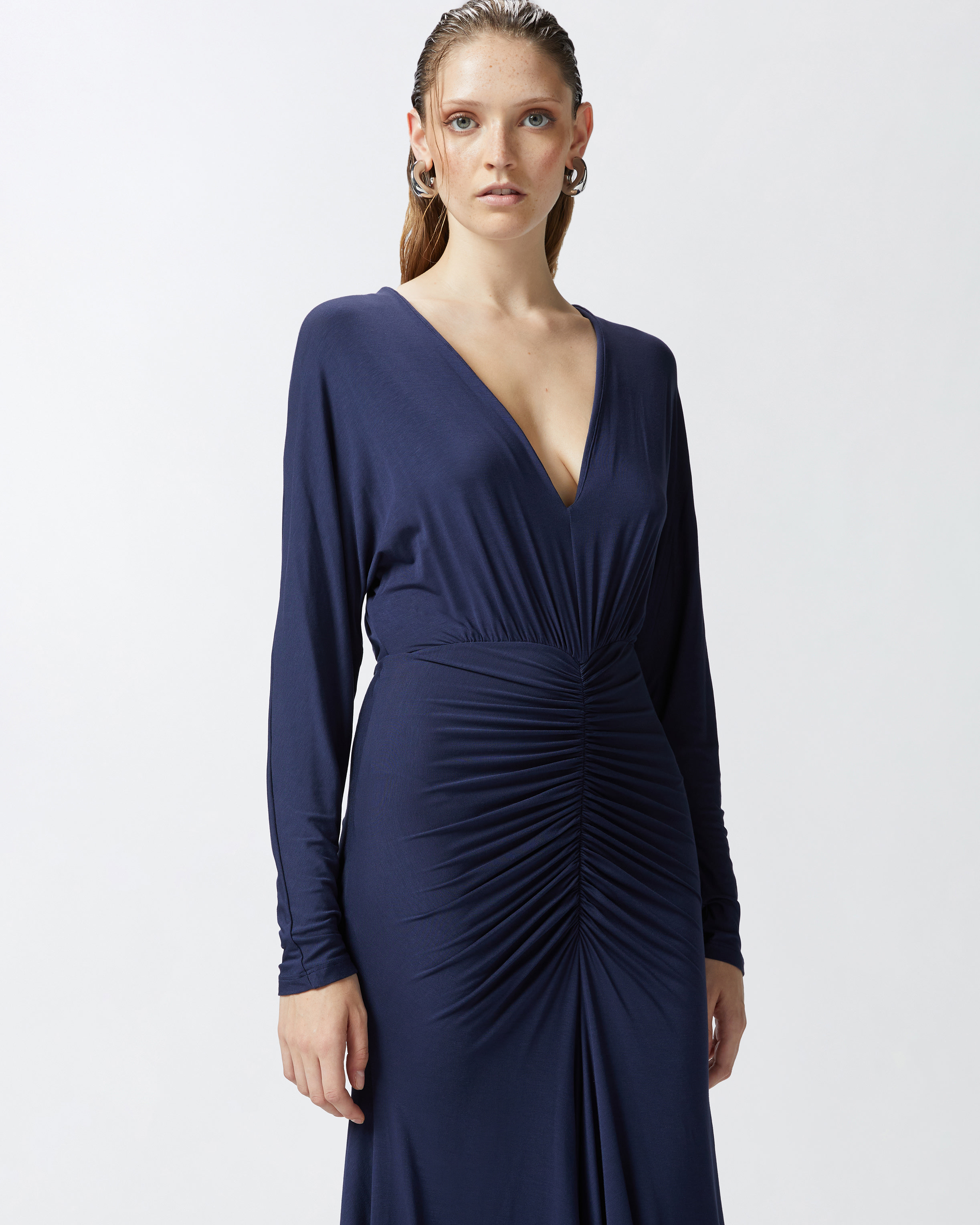 Pinko Armeni Midi Dress In Bleu Cérémonie
