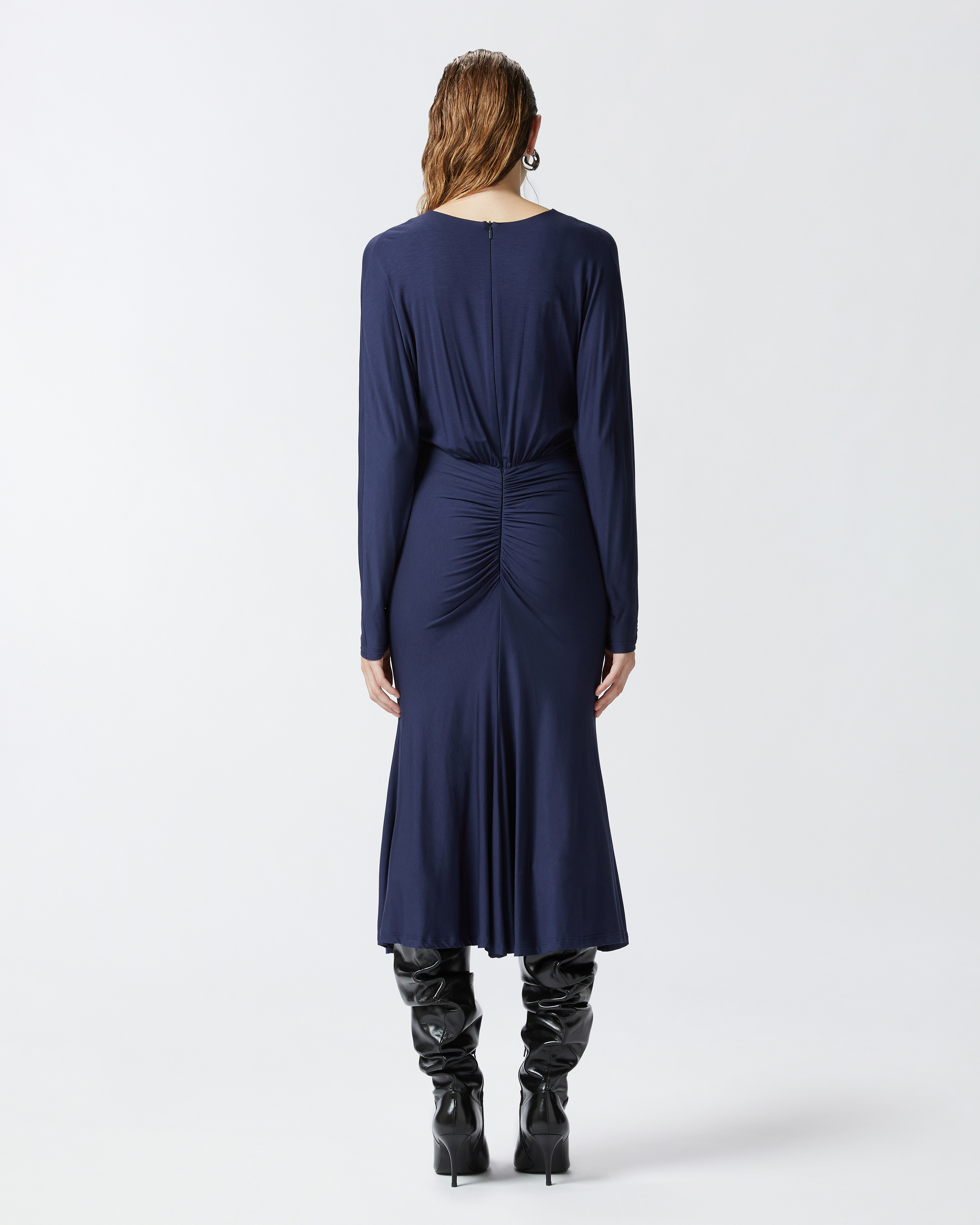 Pinko Armeni Midi Dress In Bleu Cérémonie