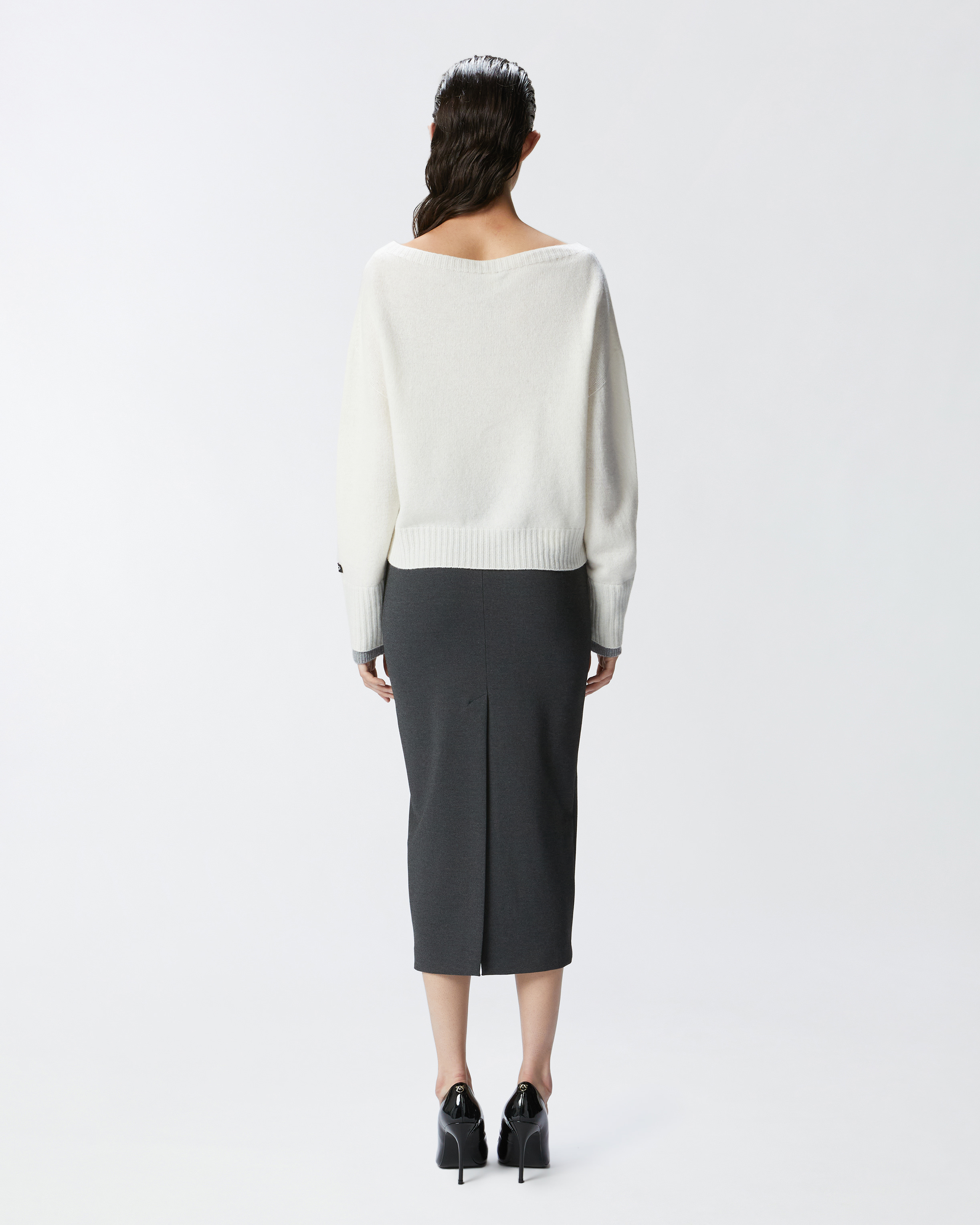 Pinko Sweaters In White/grey