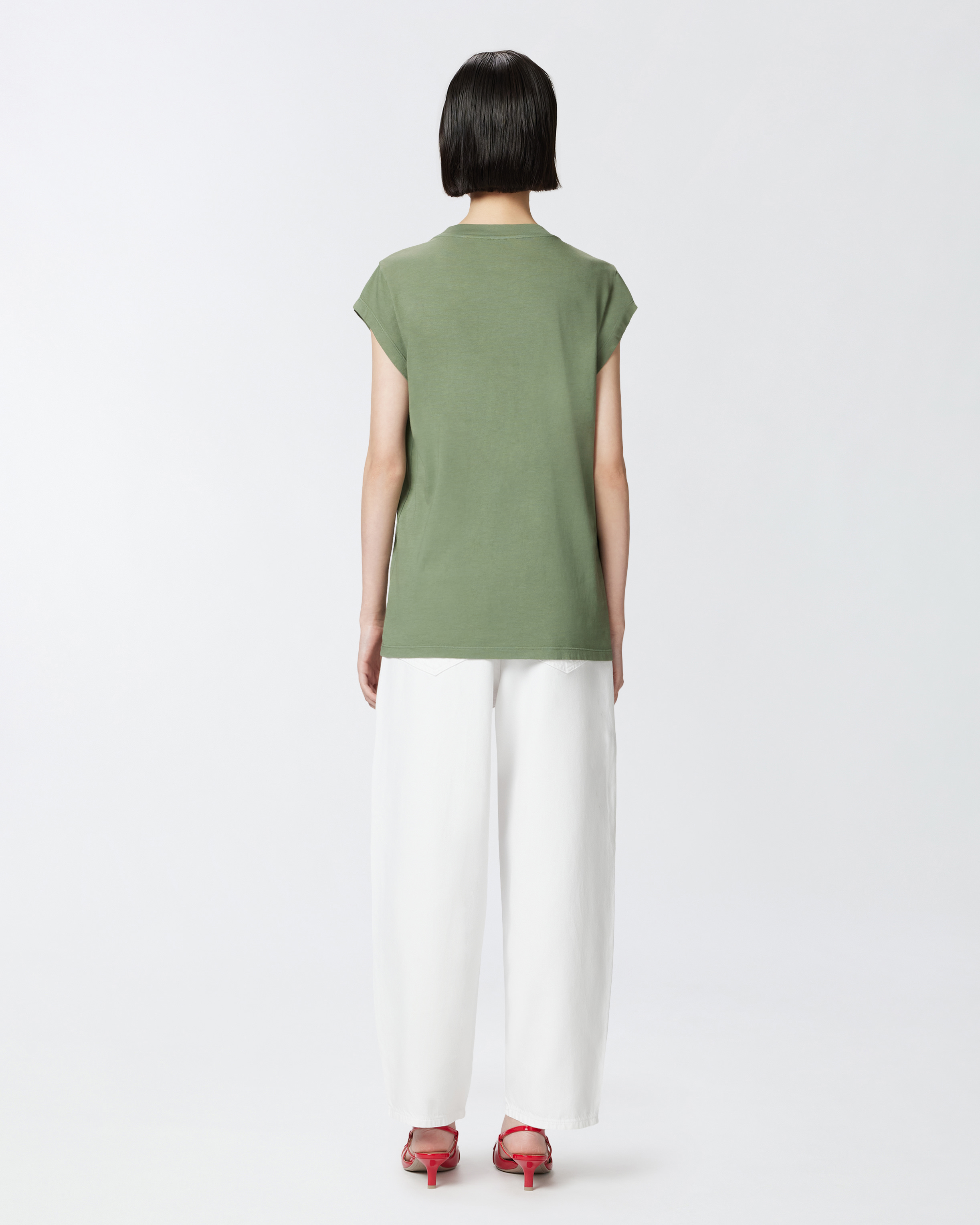 PINKO 売れ筋商品|||ピンコ Tシャツ トップス レディース T-shirts Green Slim-fit PINKO Lover T-shirt PINKO → Shop Online