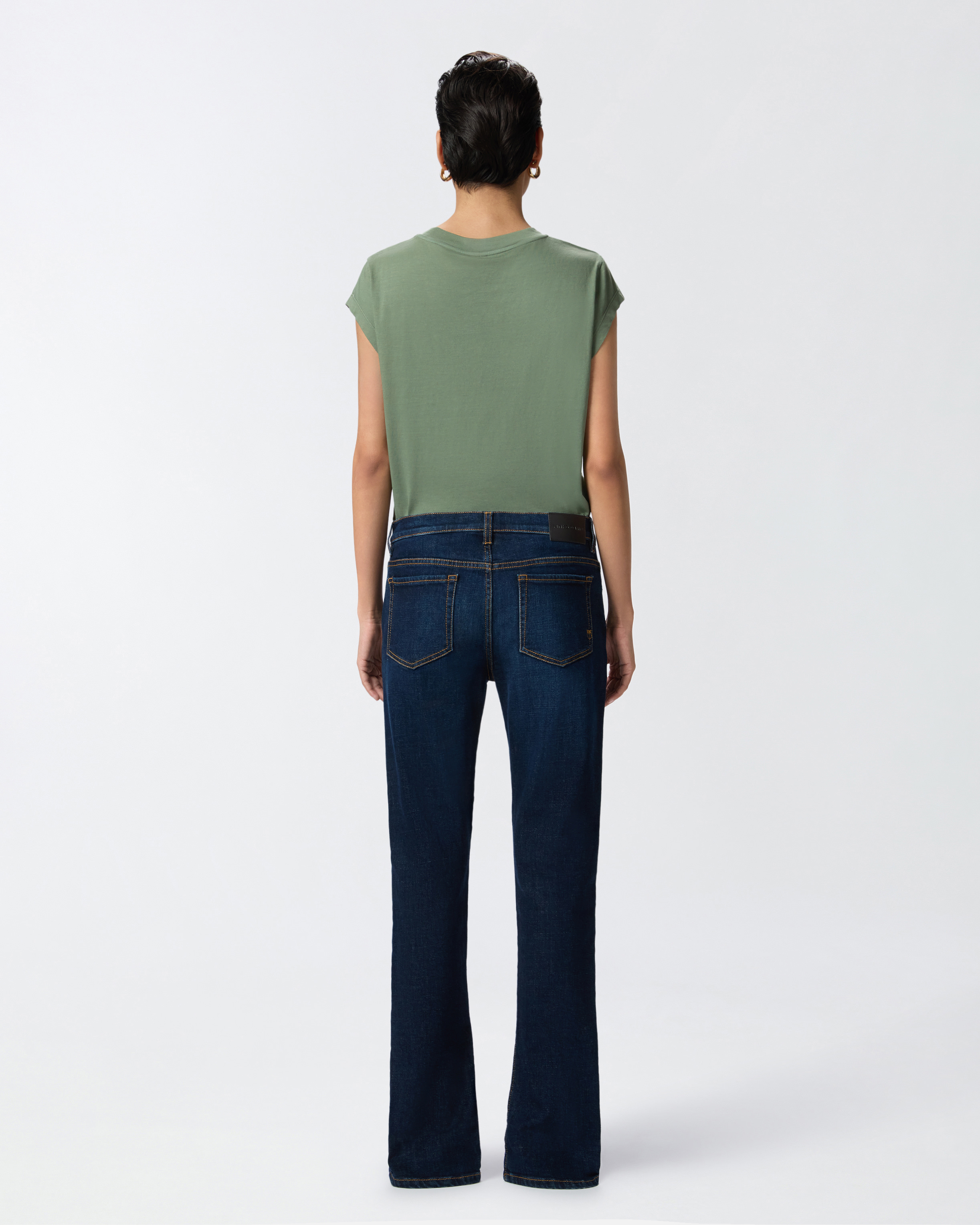 Straight-leg dark jeans with slit PINKO → Shop Online
