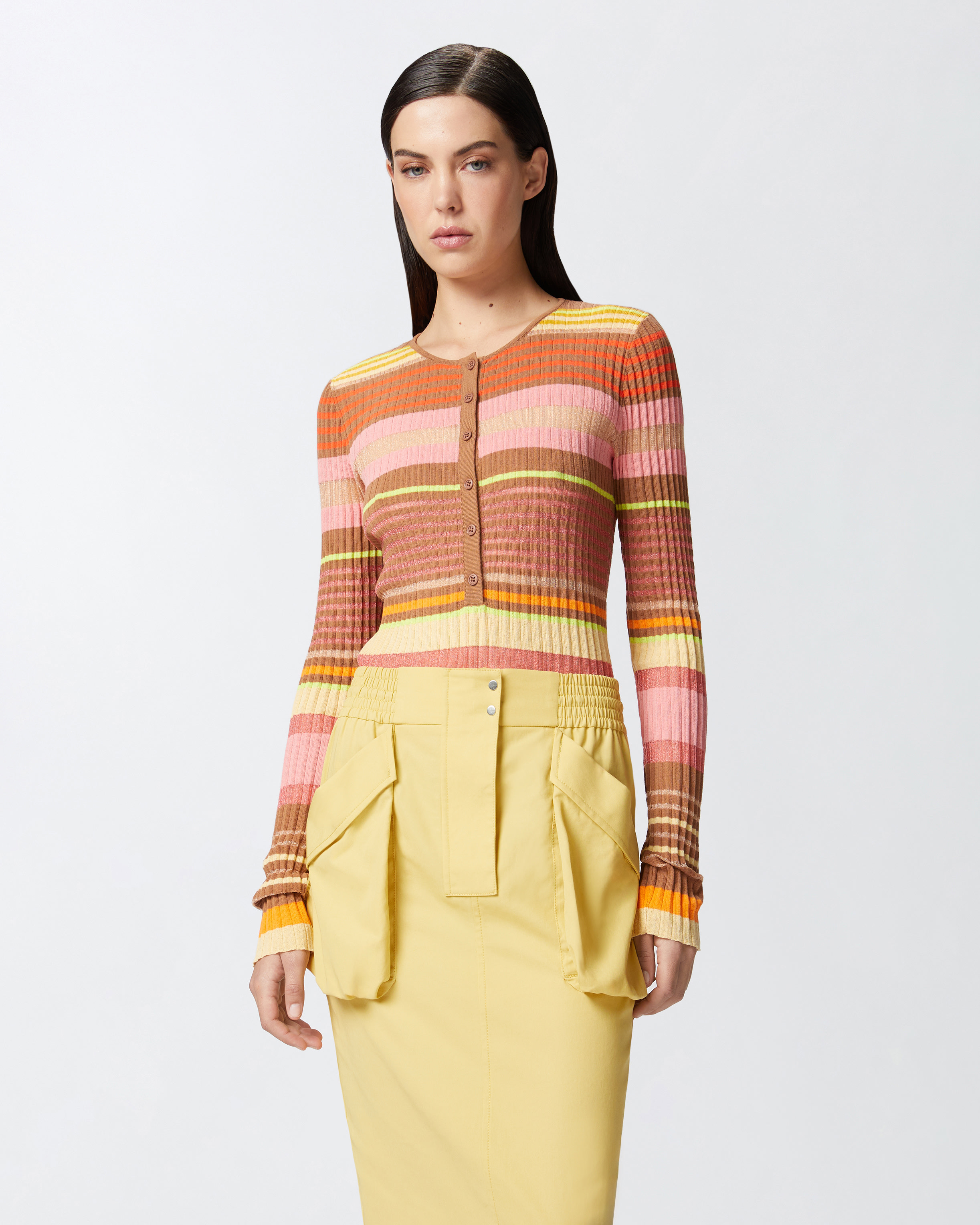 Slim-fitting multicoloured striped sweater PINKO → Shop Online