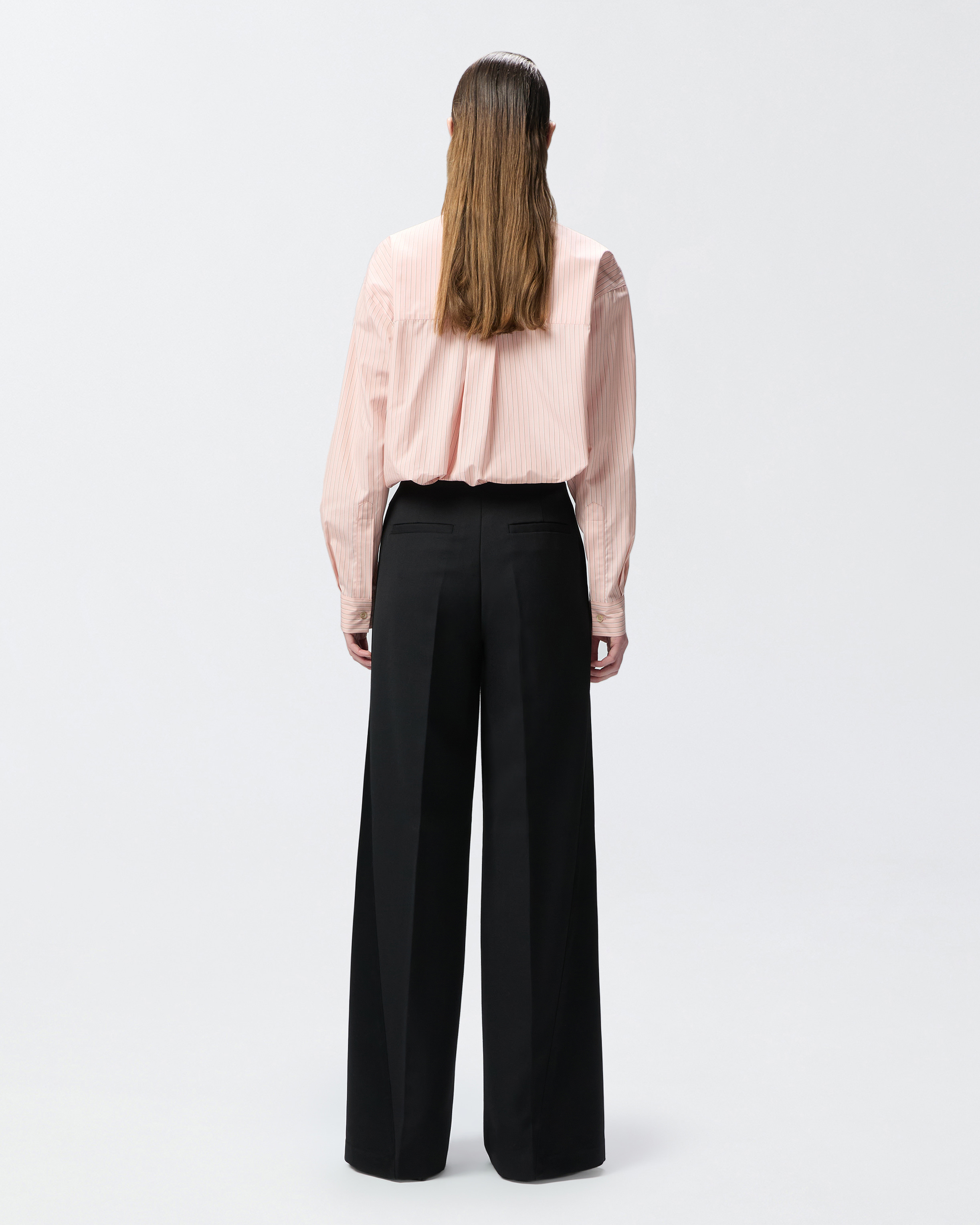 Pinko Special-occasion Wide-leg Cady Trousers In Limo Black