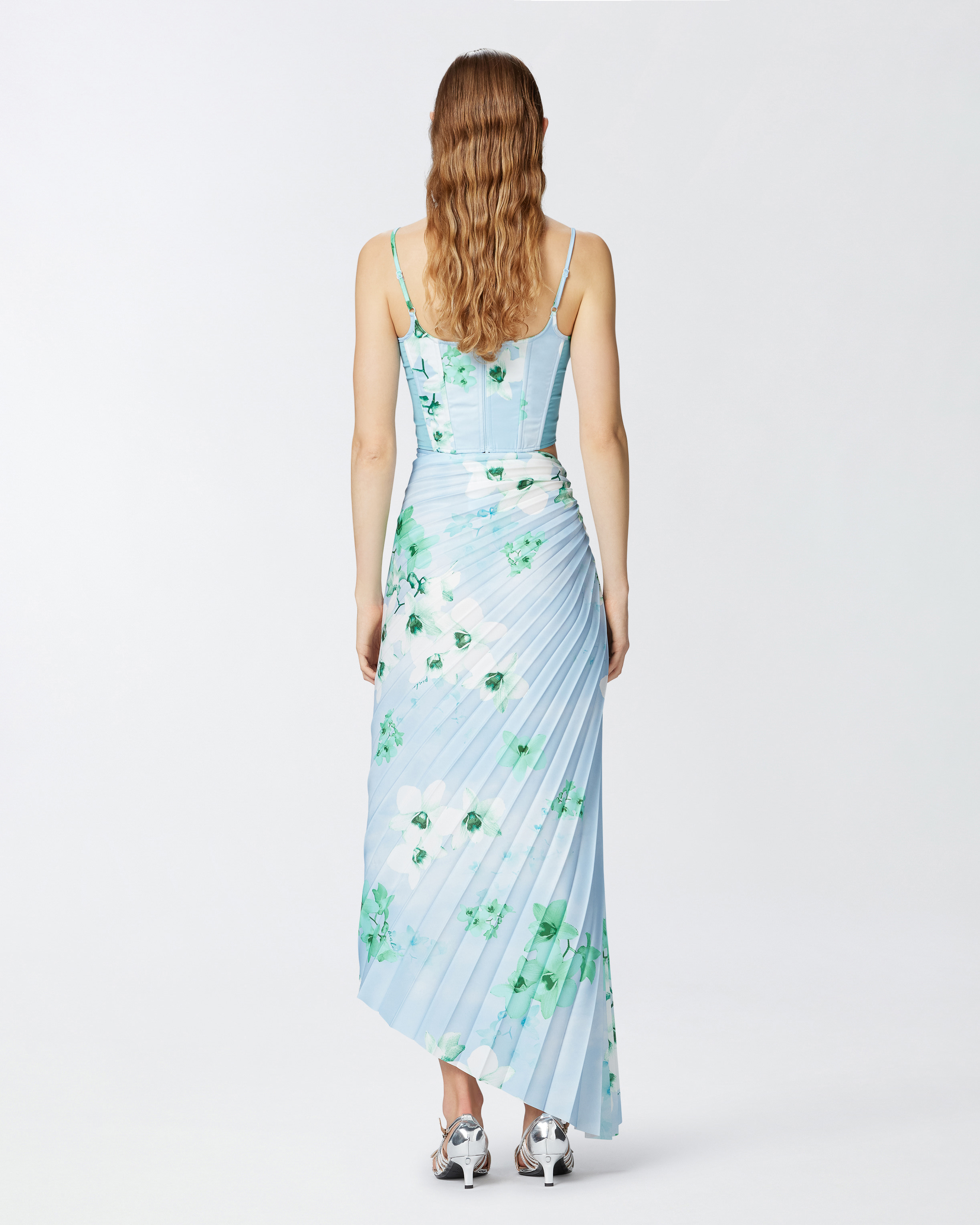 Pinko Ghianda Gonna Duchesse 25 In Mult. Light Blue/blue/white