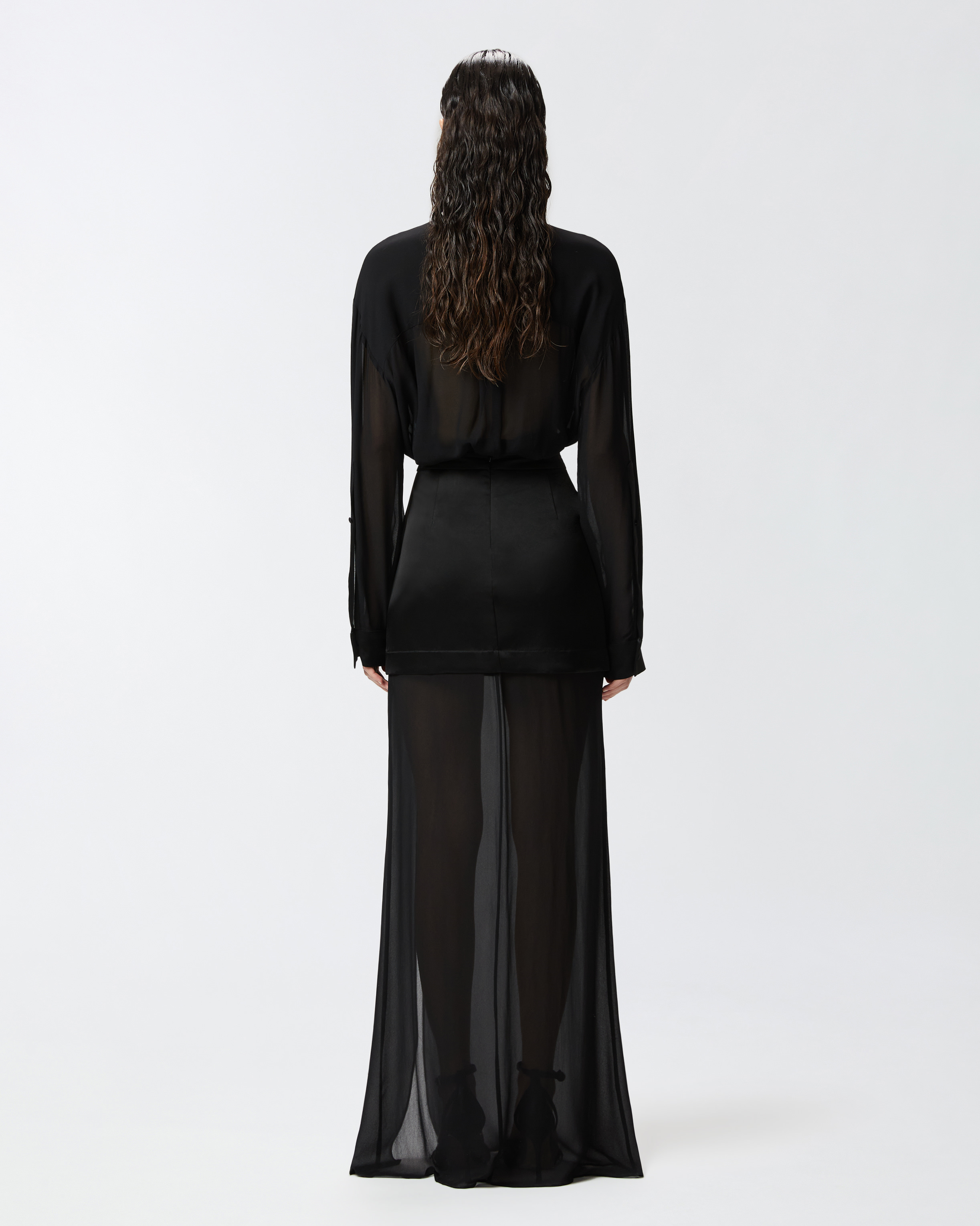 PINKO 24AW ドレス-ロング ブラック系 Made In Italy Elegant long coat dress PINKO → Shop Online