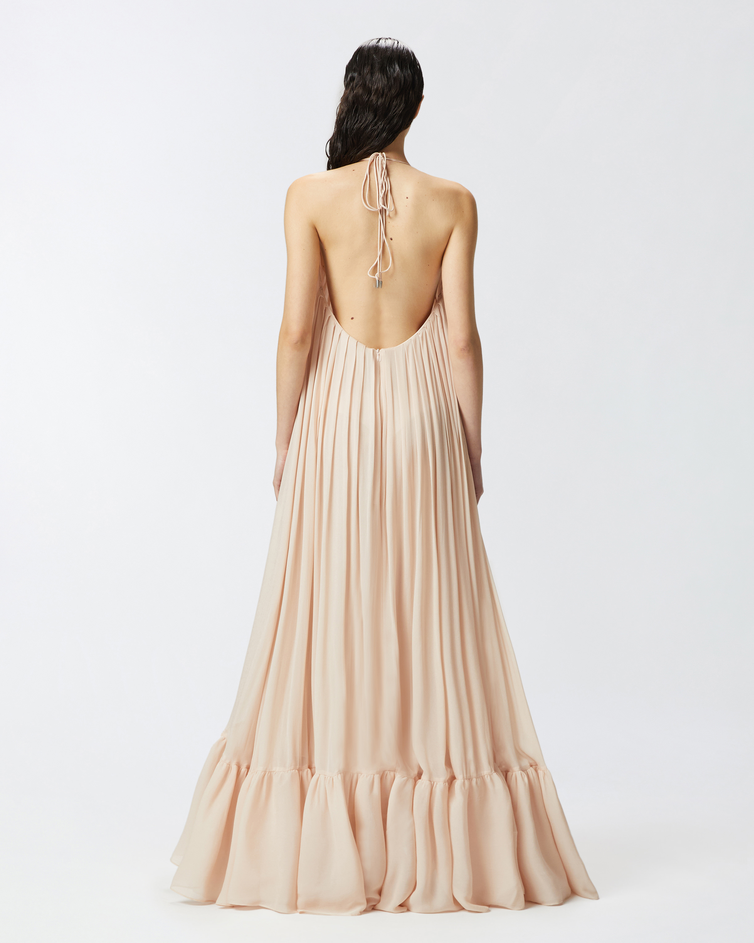 Pinko Wide Long Dress With Open Back