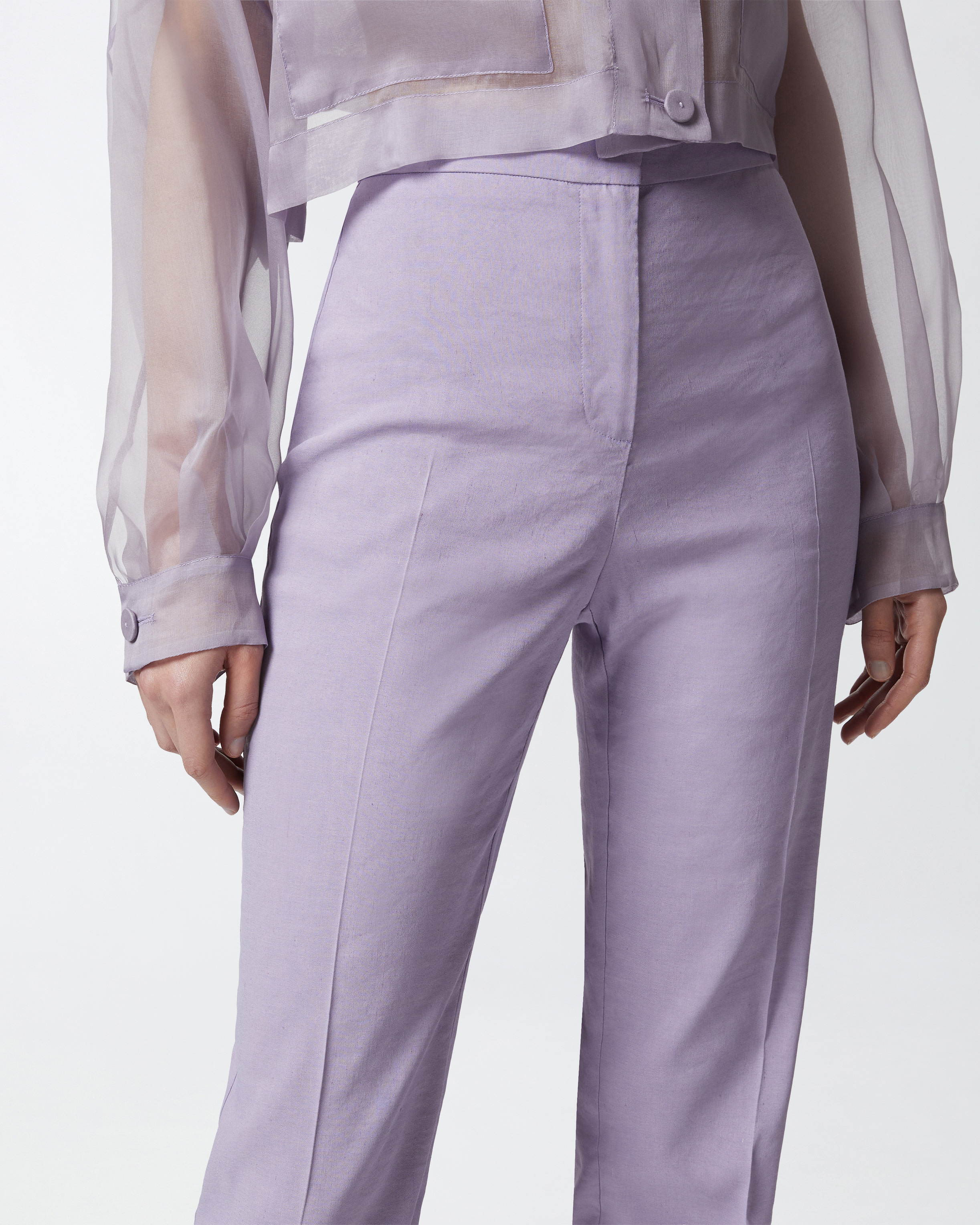 パンツ PINKO Woman Pants Lilac 104690A0IM Y63 Elegant flared linen trousers PINKO → Shop Online