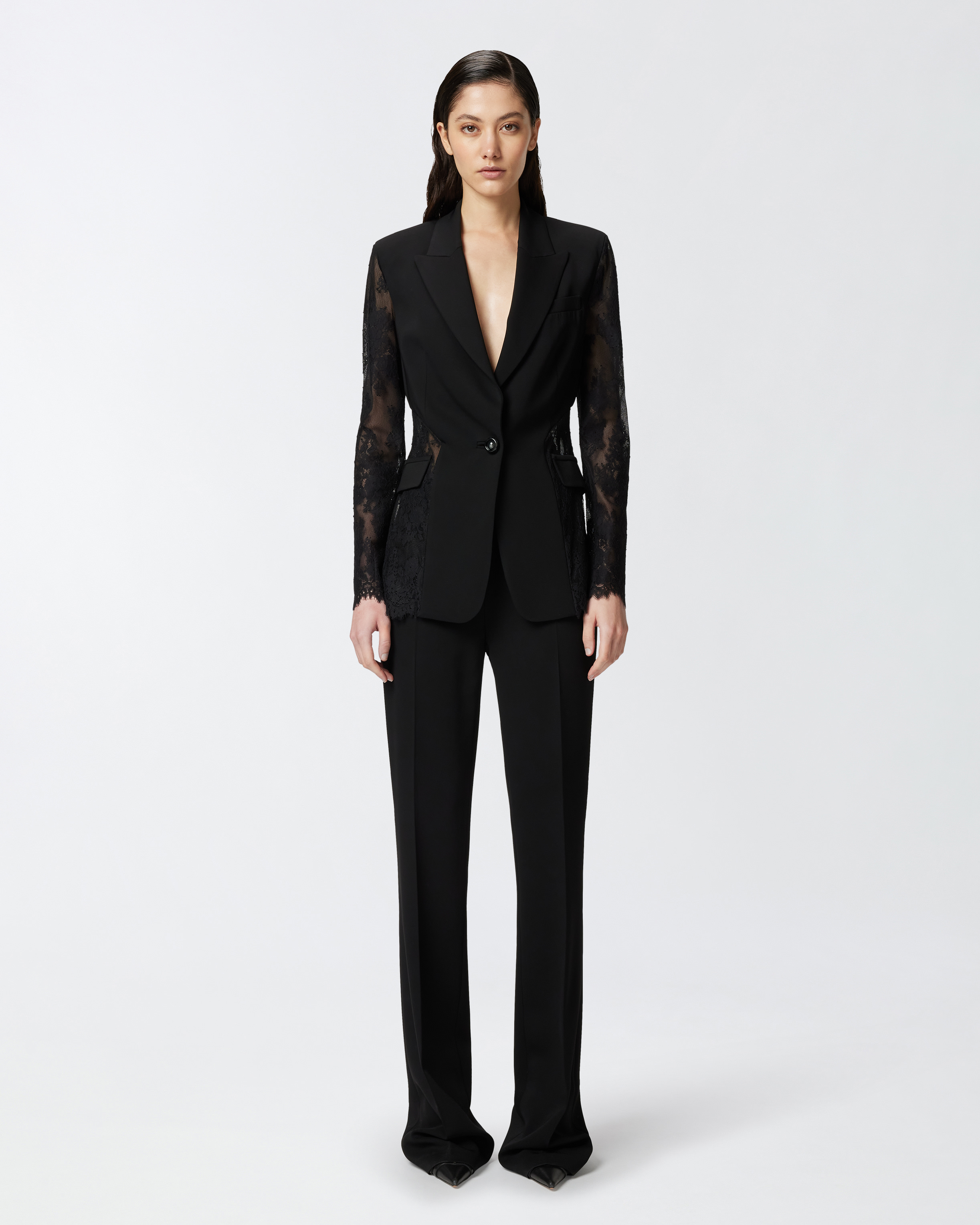 Elegant flared trousers in technical cady PINKO → Shop Online