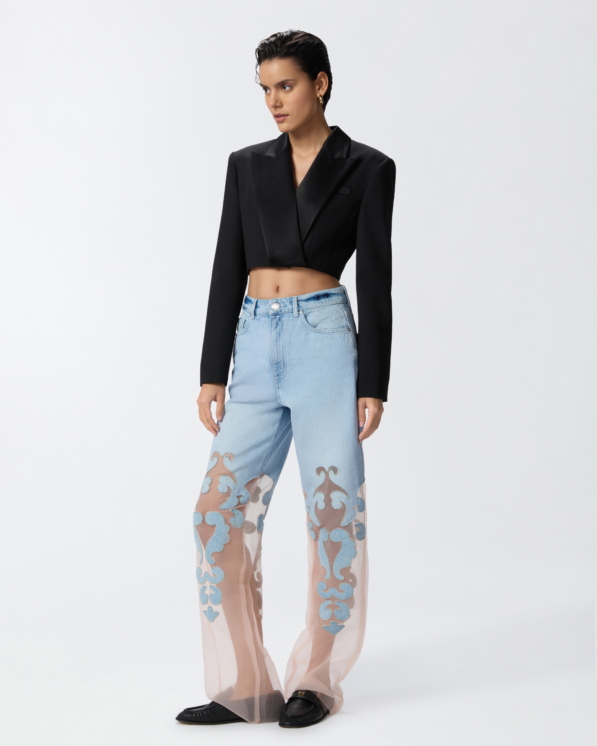 パンツ PINKO Woman Pants Gnawed Blue 1000527624 F38 30219668LD_12_f.jpg
