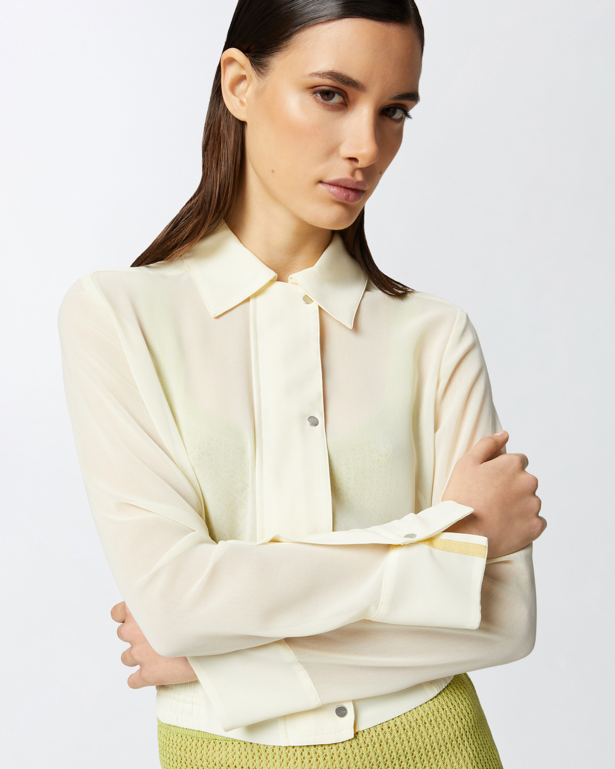 Pinko Chemisier Léger Façon Bomber En Crêpe Georgette In Rutabaga Pink