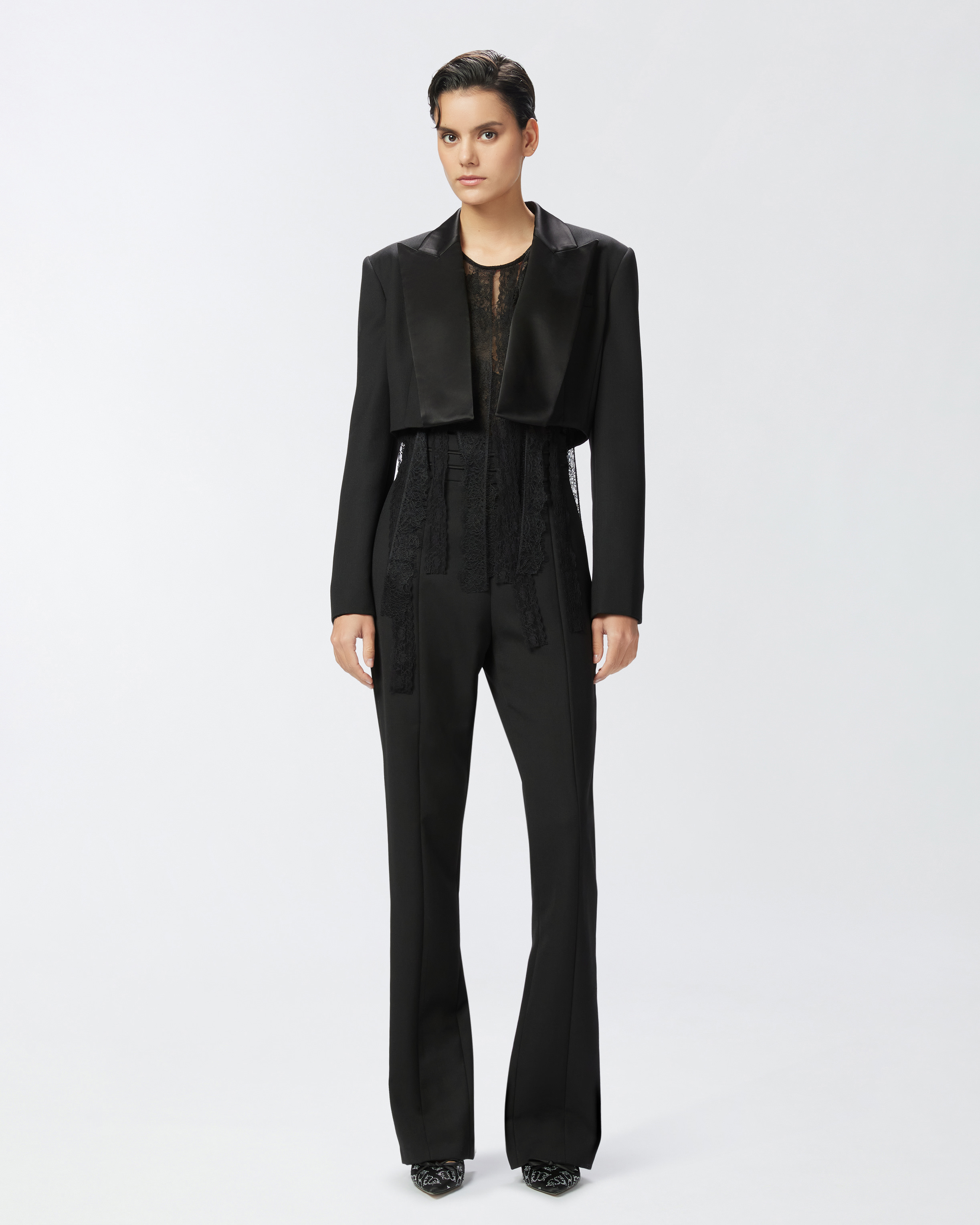 Slim-fitting lace sweater with fringing PINKO → Shop Online