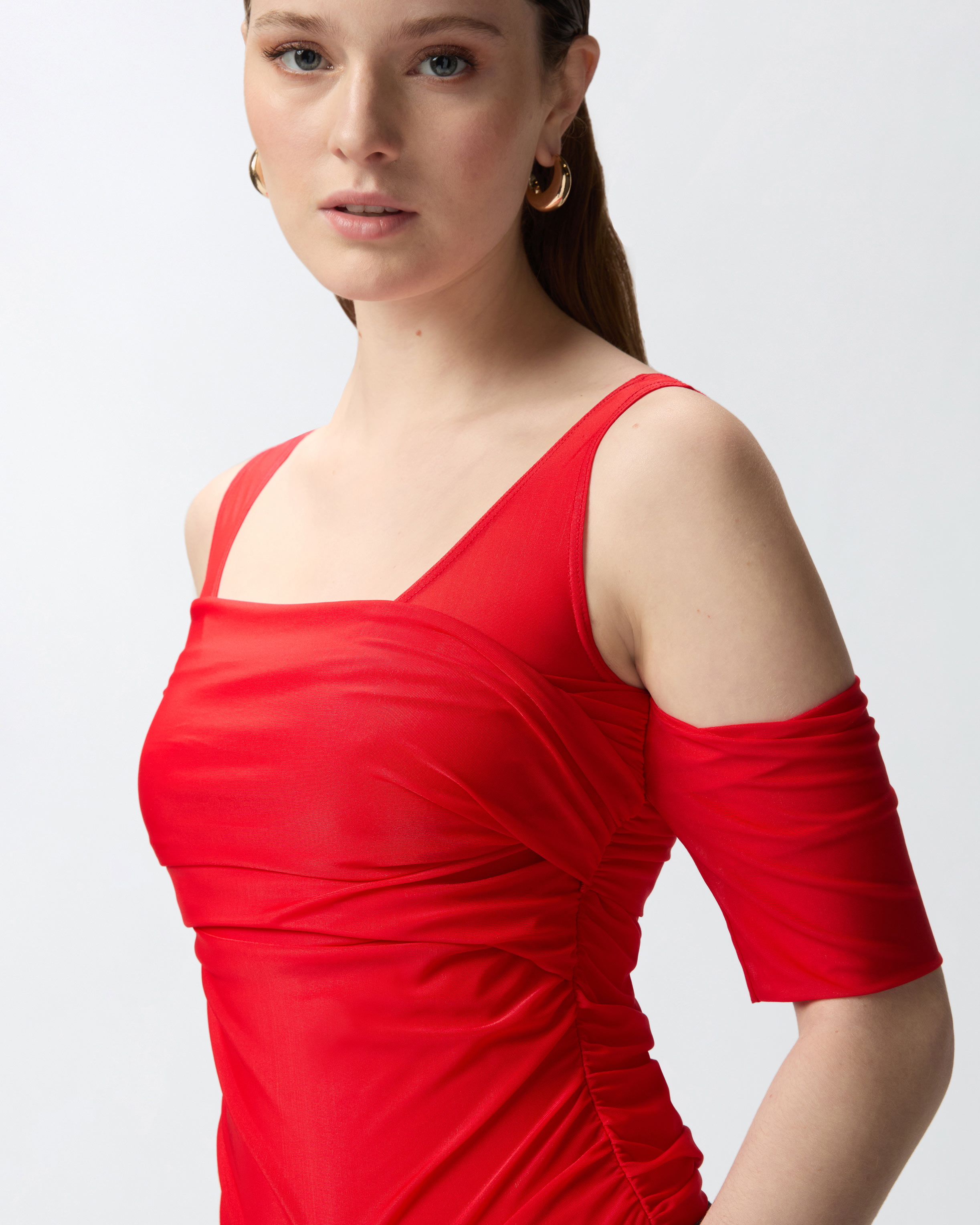 Pinko Gathered Body In Rouge Formule 1