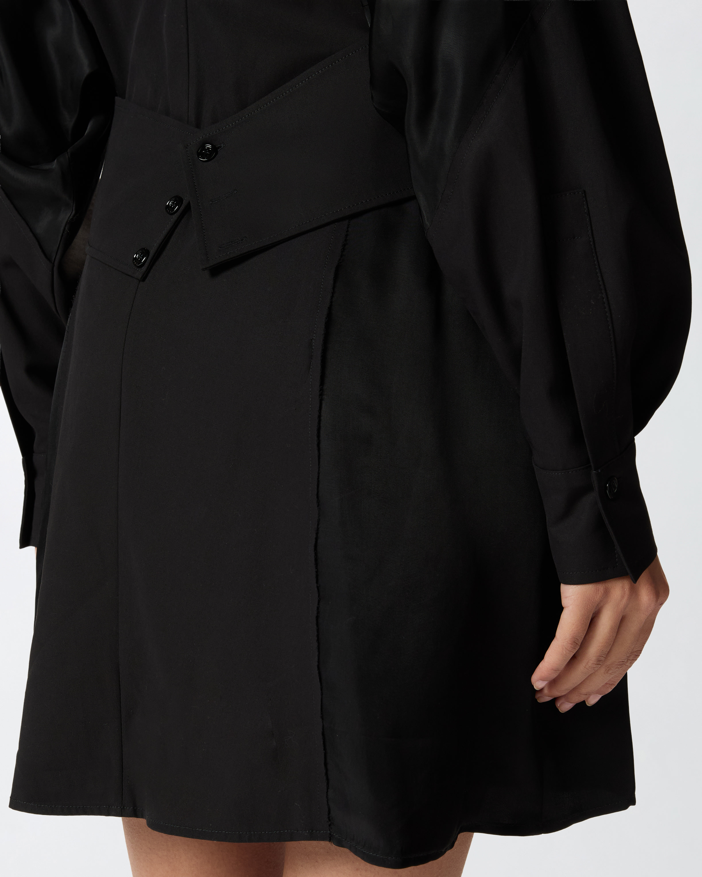 Pinko Short Shirt Dress In Habotai And Cotton