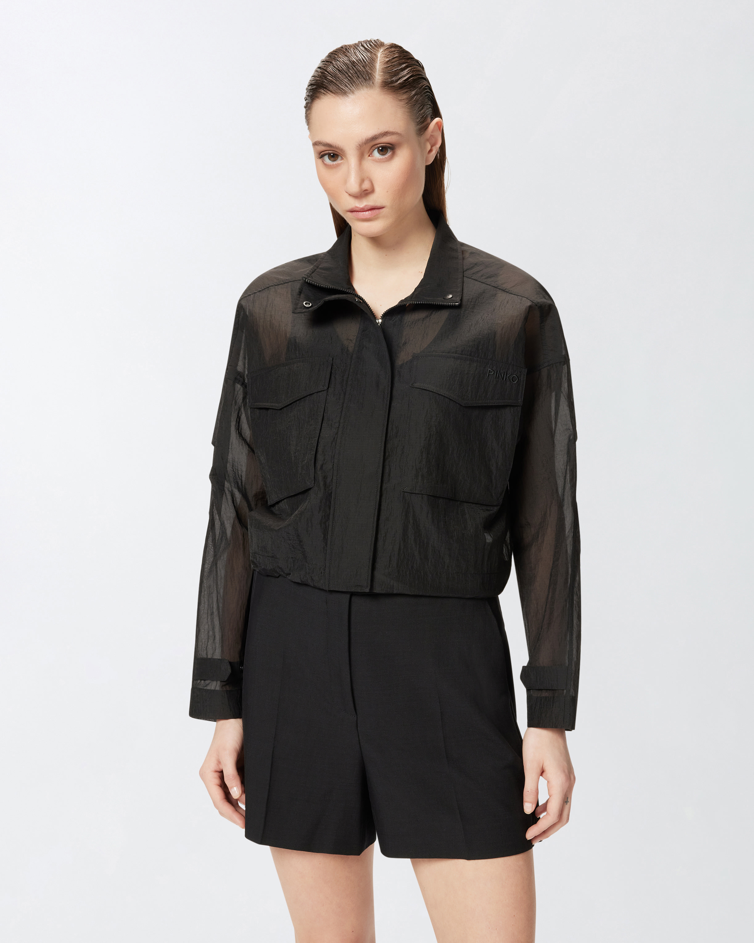 ジャケット PINKO GAZZELLA 104668A2CNZ99 Oversized wool blazer with satin collar PINKO → Shop Online