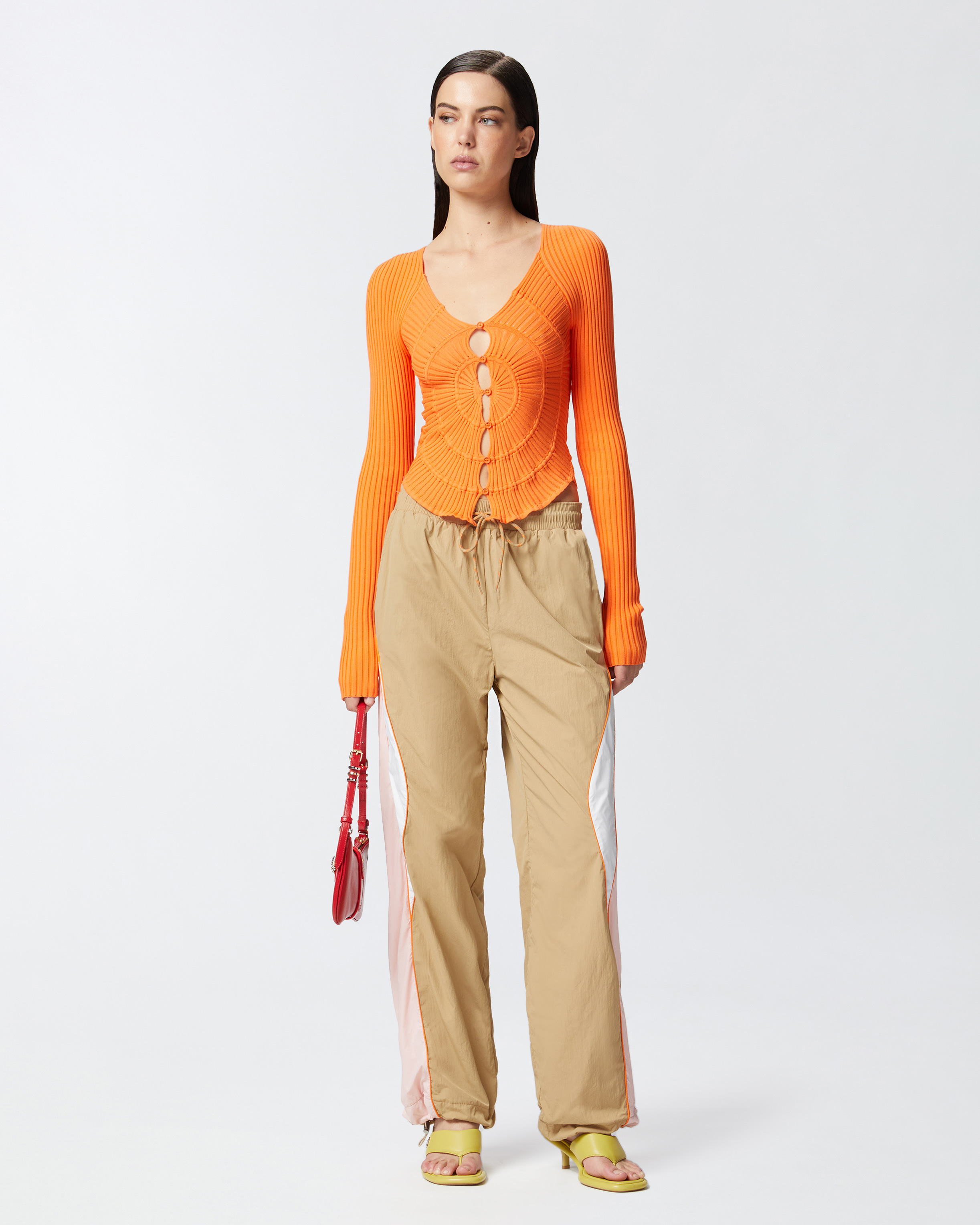Pinko Technical Canvas Joggers With Side Band