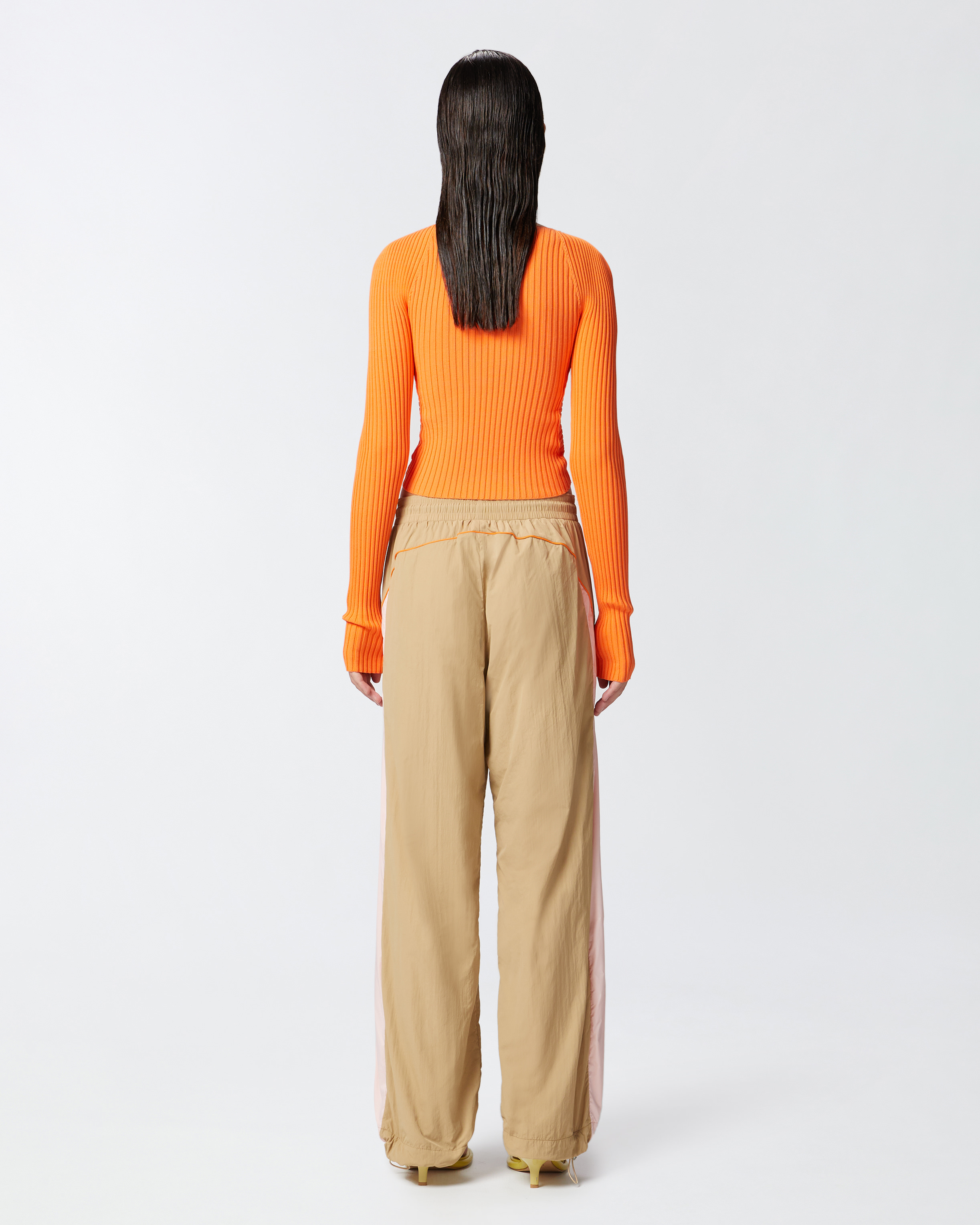 Pinko Technical Canvas Joggers With Side Band