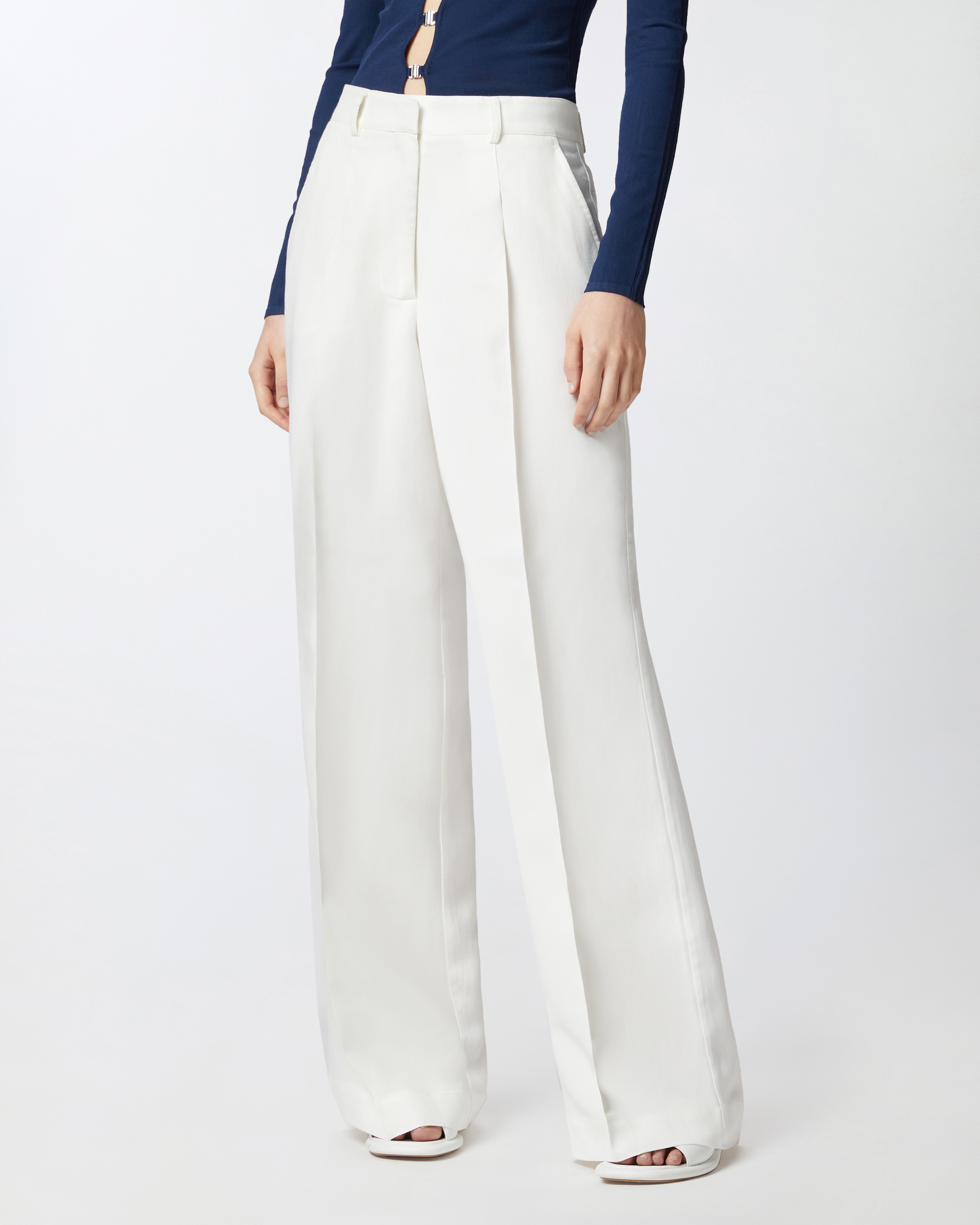 ボトムスその他 PINKO Women Pants 1032357624Z15 White Pinko White montano pants frontal zip and - White