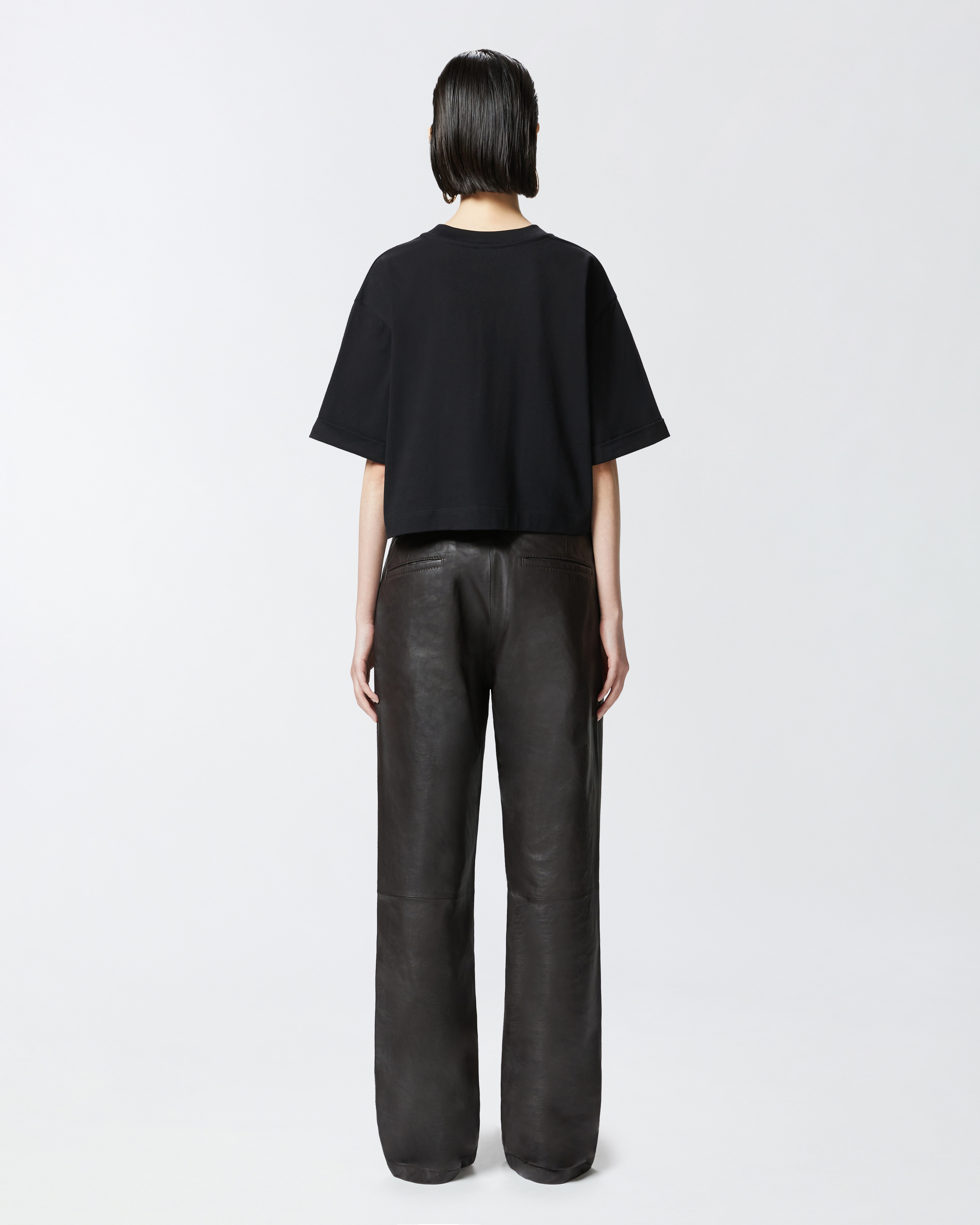 Pinko Embroidered-logo T-shirt In Limo Black