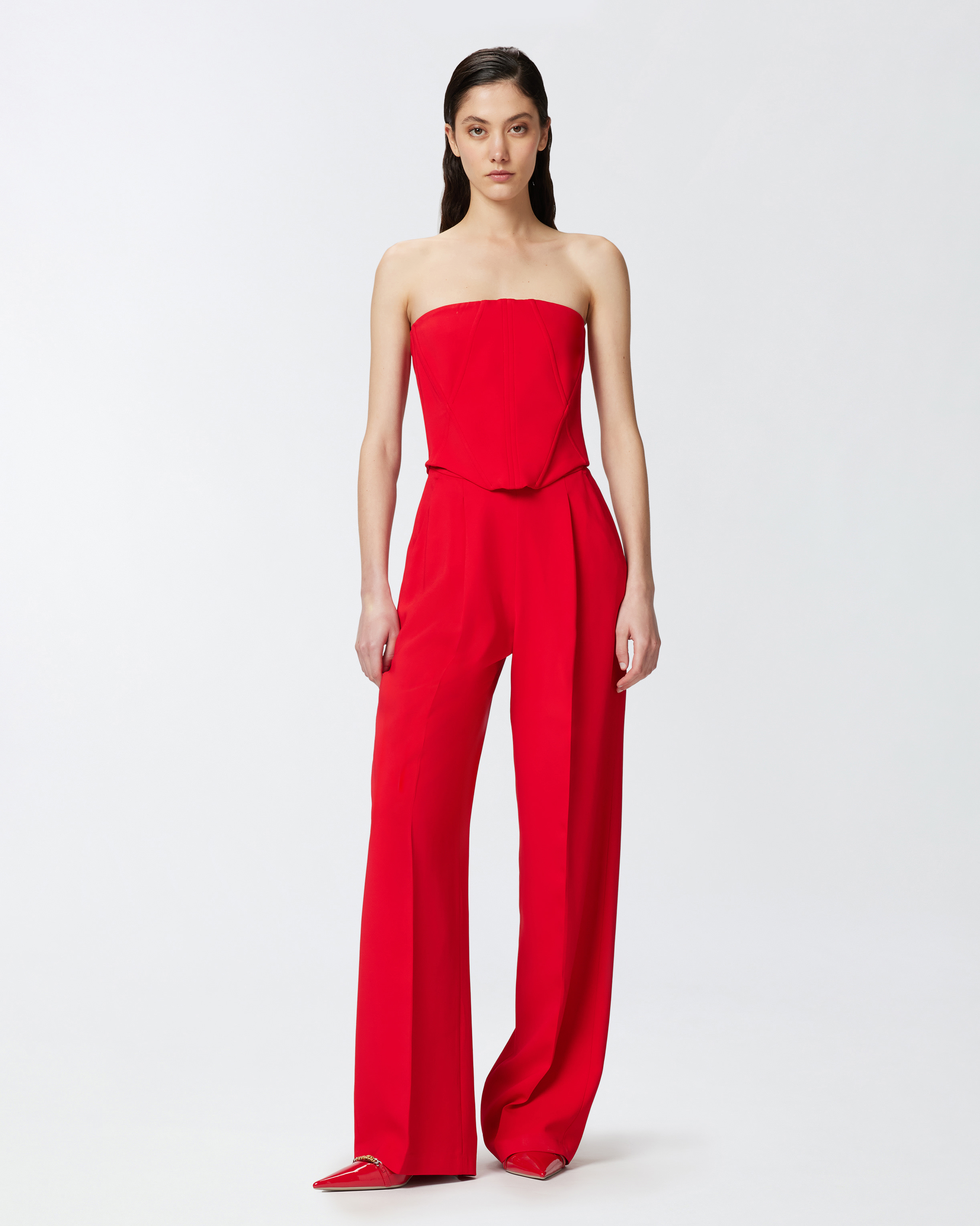 オールインワン・サロペット PINKO Woman Jumpsuits Black 104884A213 Z99 Pinko Black Strapless Long Jumpsuit Gallo - Black