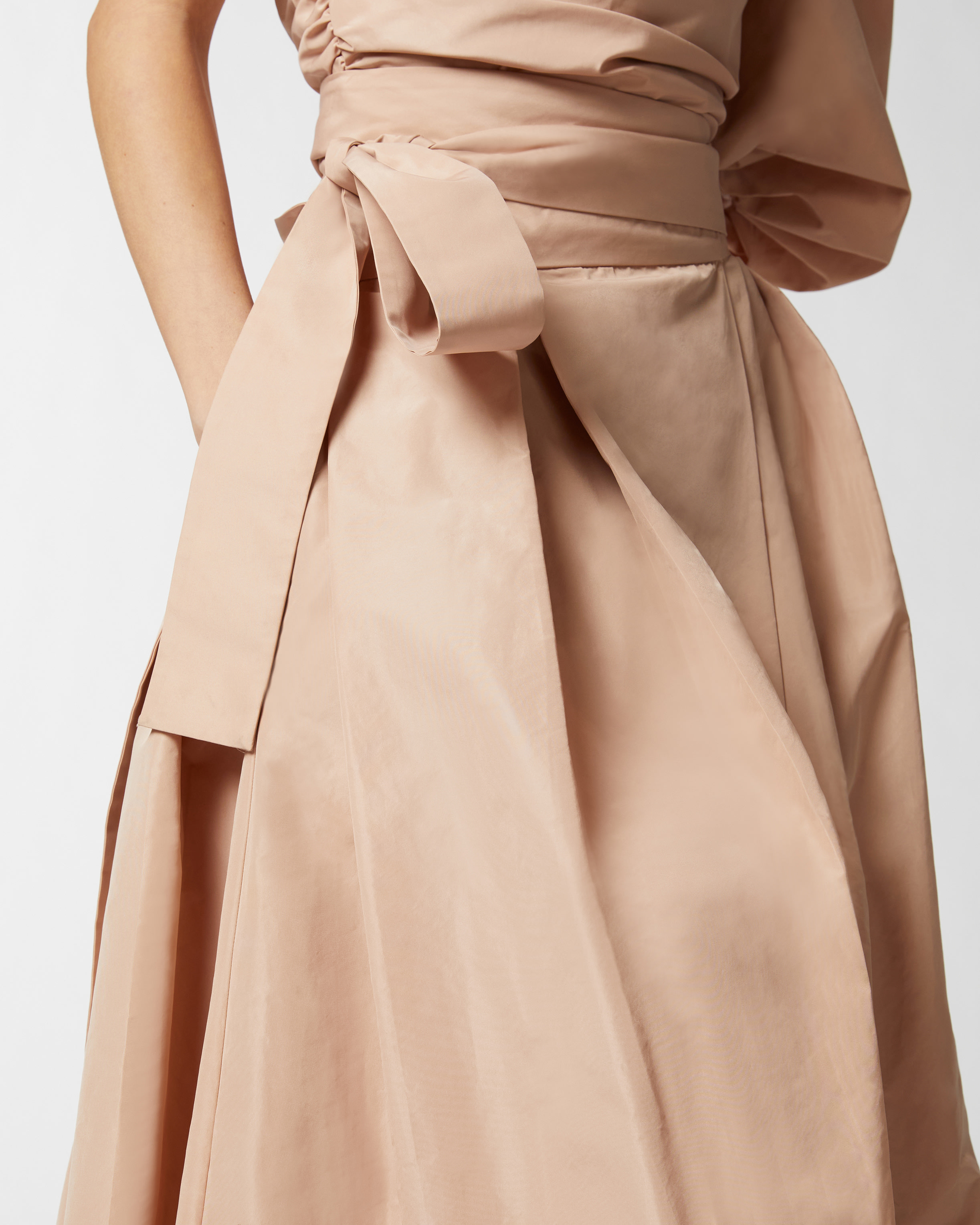 Wide taffeta skirt with bow PINKO → Shop Online