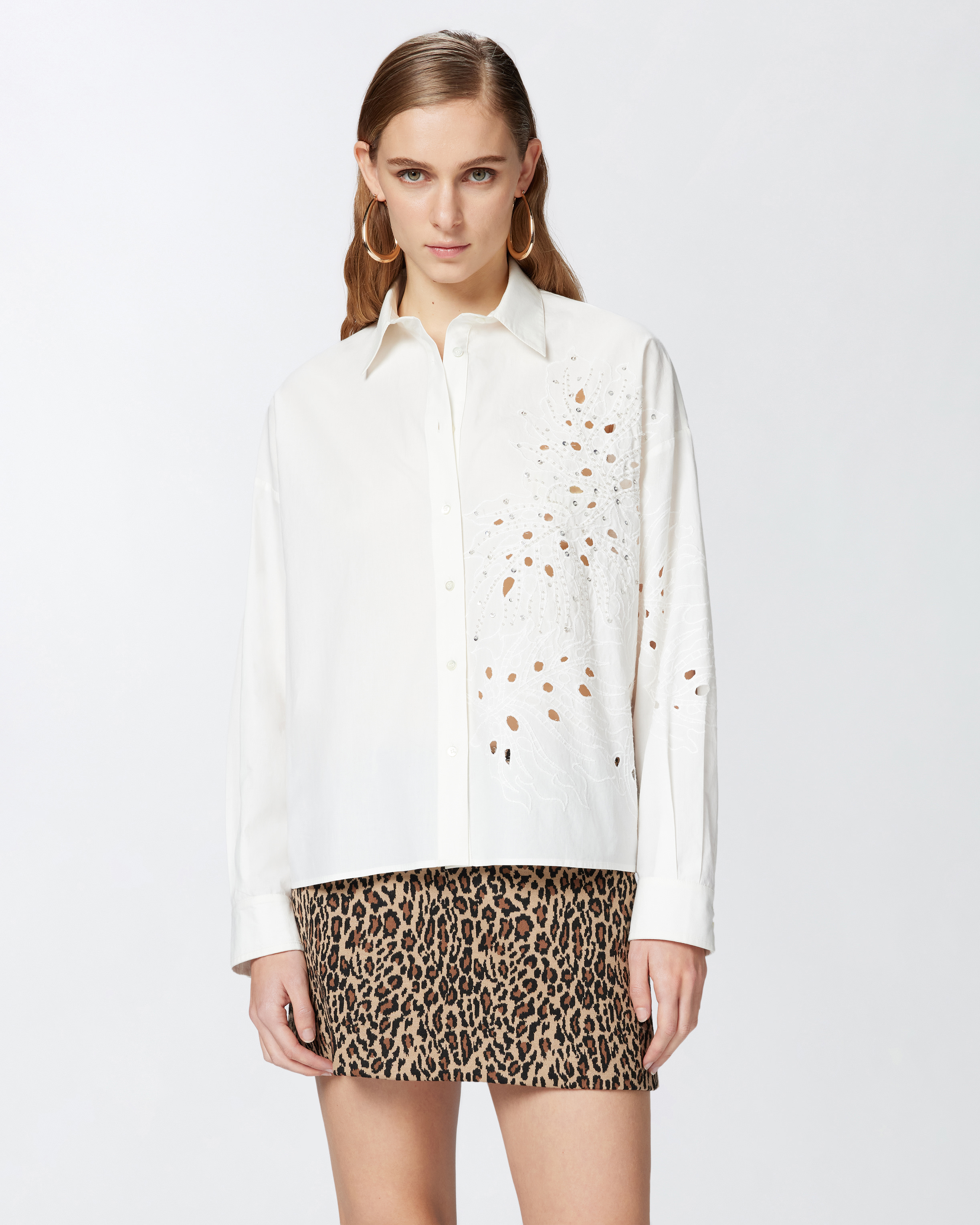 ブルゾン PINKO SS25 ette shirt (104787A21F D22) Pinko | Lightweight bomber-style georgette shirt | Be Queen