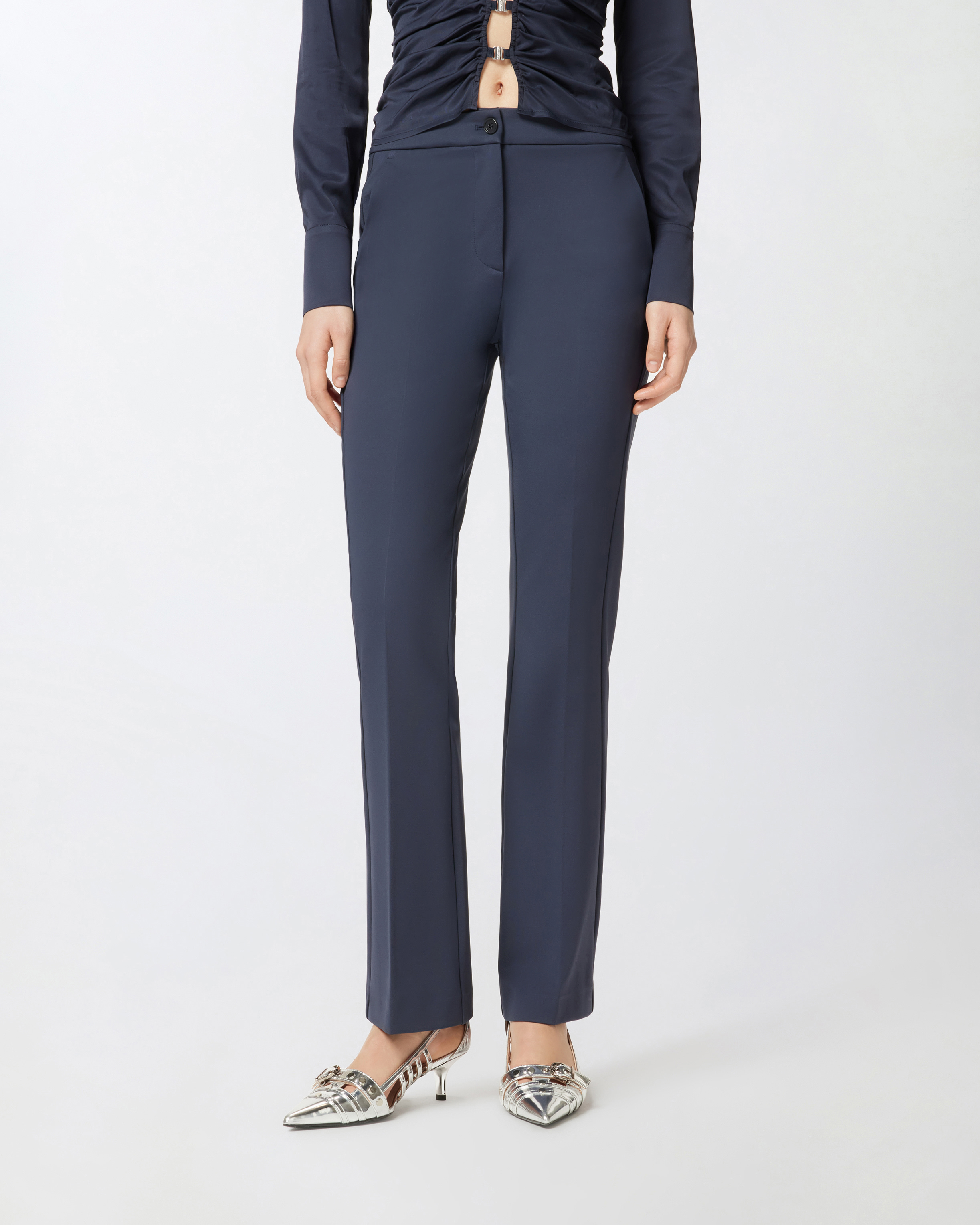 Pinko Elegant High-waisted Flared Trousers