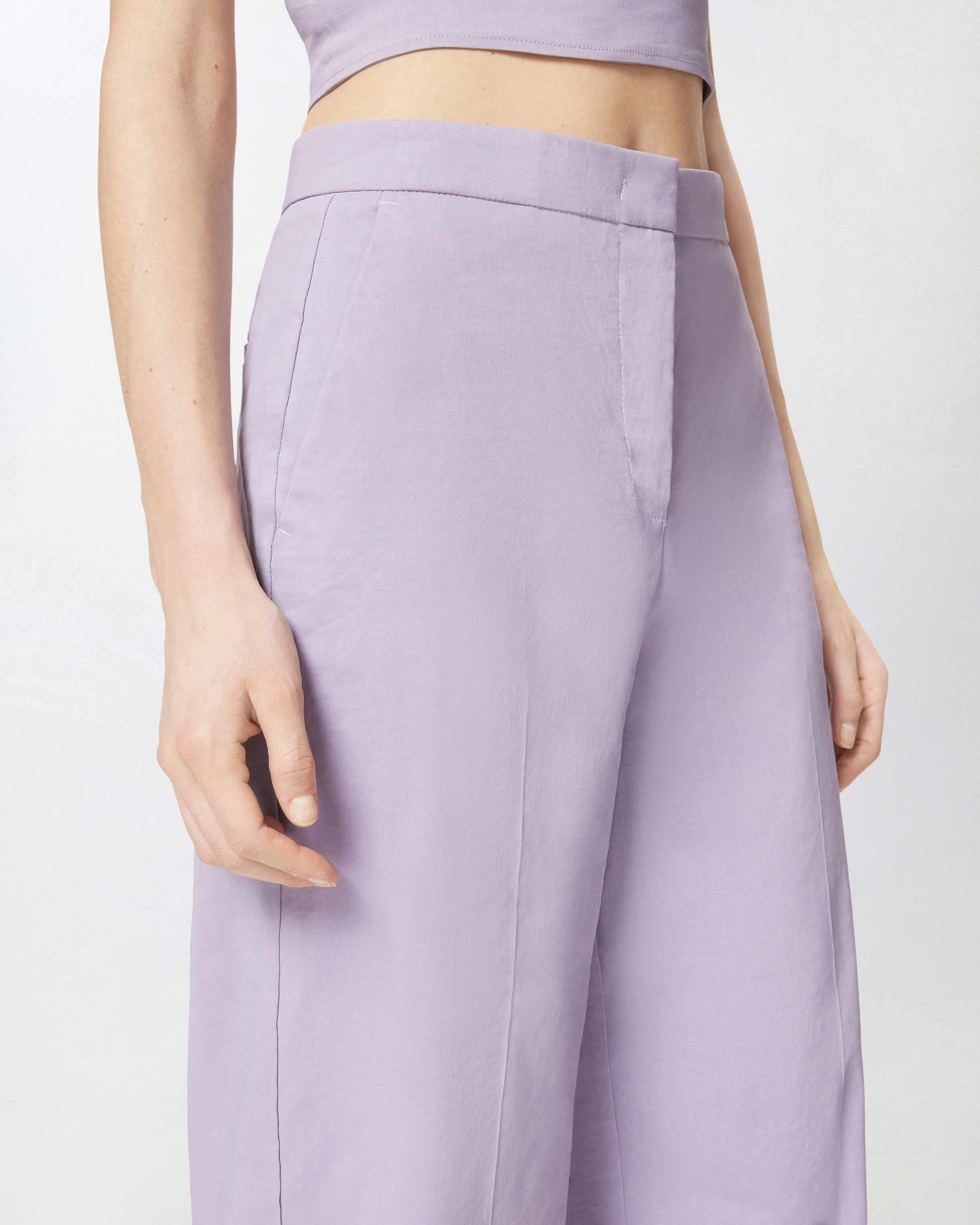 パンツ PINKO Woman Pants Lilac 104690A0IM Y63 104690A0IM Pinko Pollo | Elegant Flared Linen Trousers