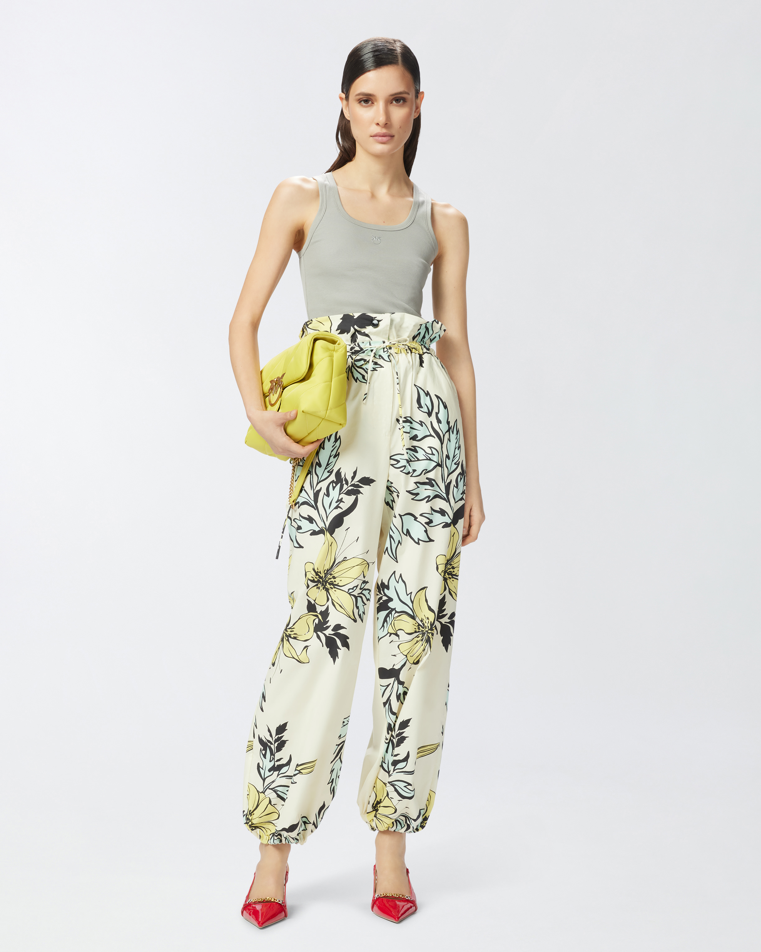 パンツ PINKO Woman Pants Yellow 104656A2EC C68 PINKO TROUSERS - FLARED STRETCH TROUSERS 