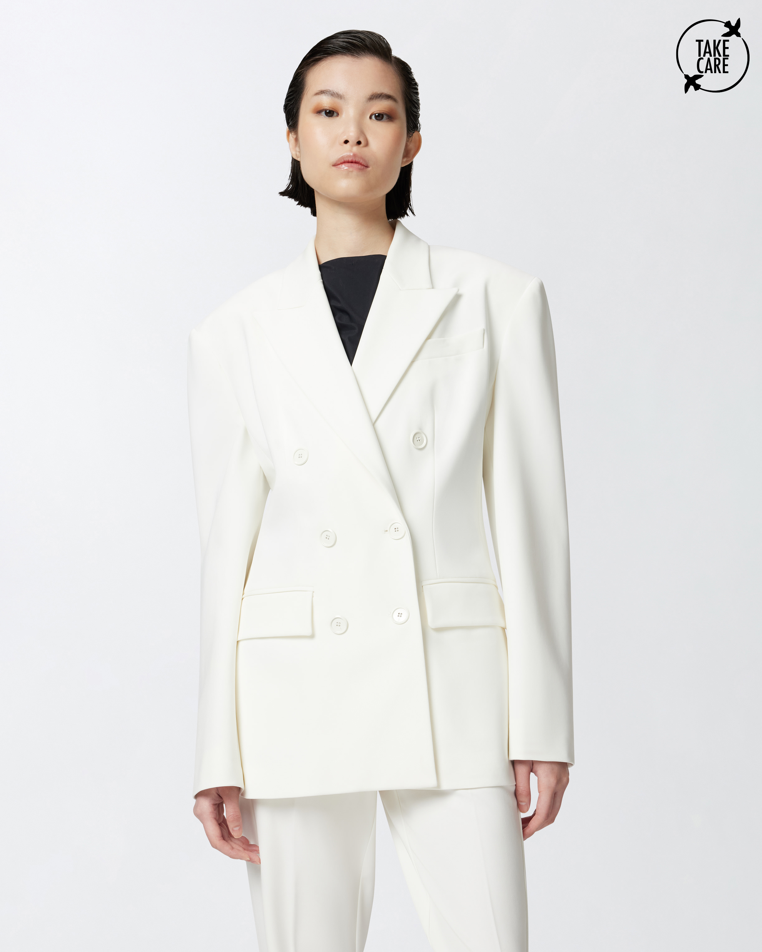 Elegant double-breasted full Milano blazer PINKO → Shop Online