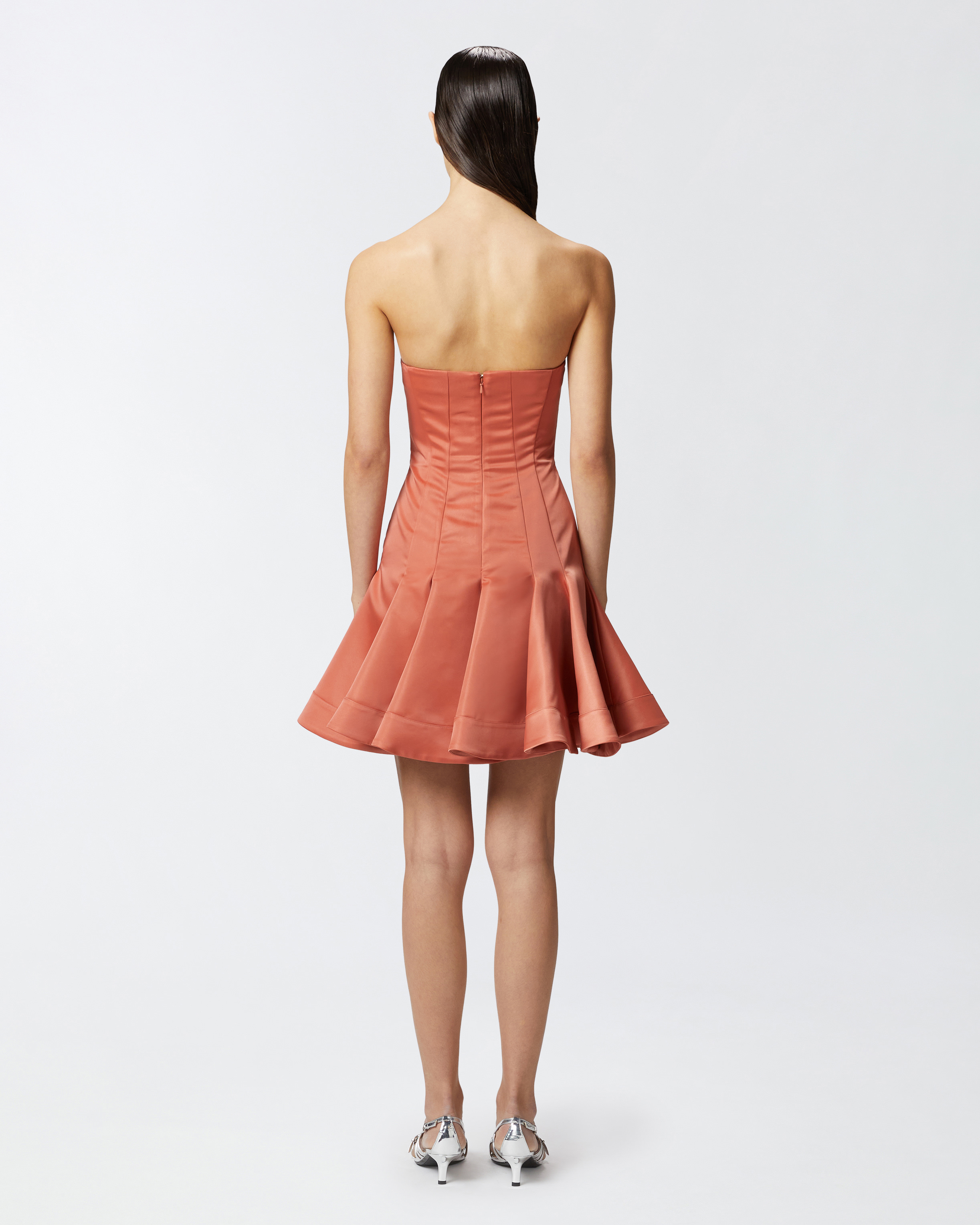 Pinko Short Bustier Dress With Pleated Skirt