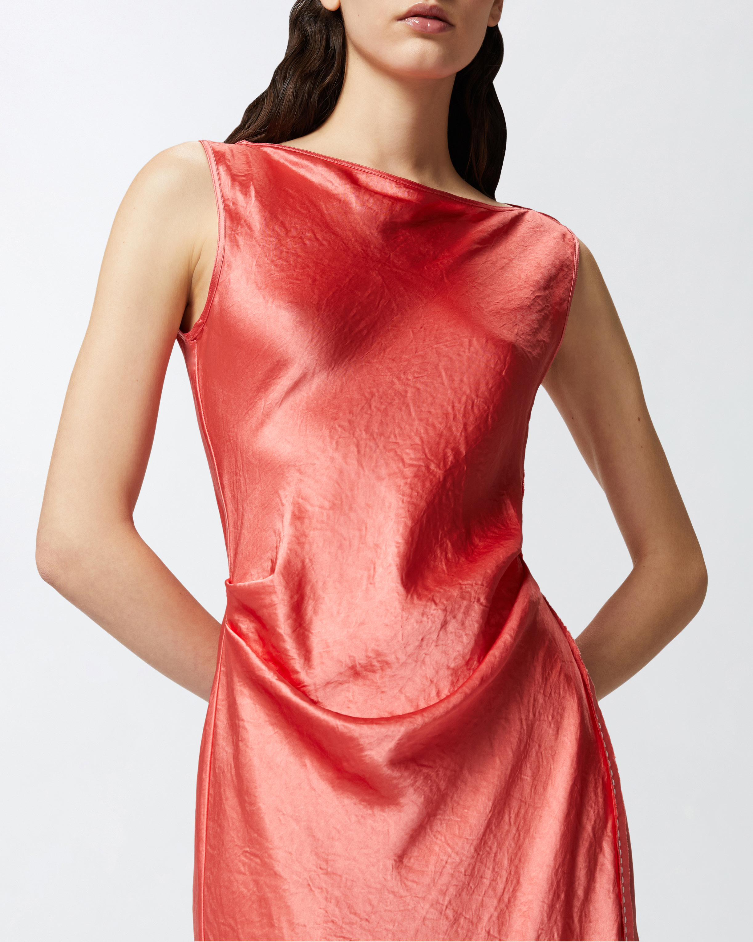 ワンピース PINKO AMICO MIO SATIN DRESS WITH SIDE TIE Satin dress with side tie PINKO → Shop Online