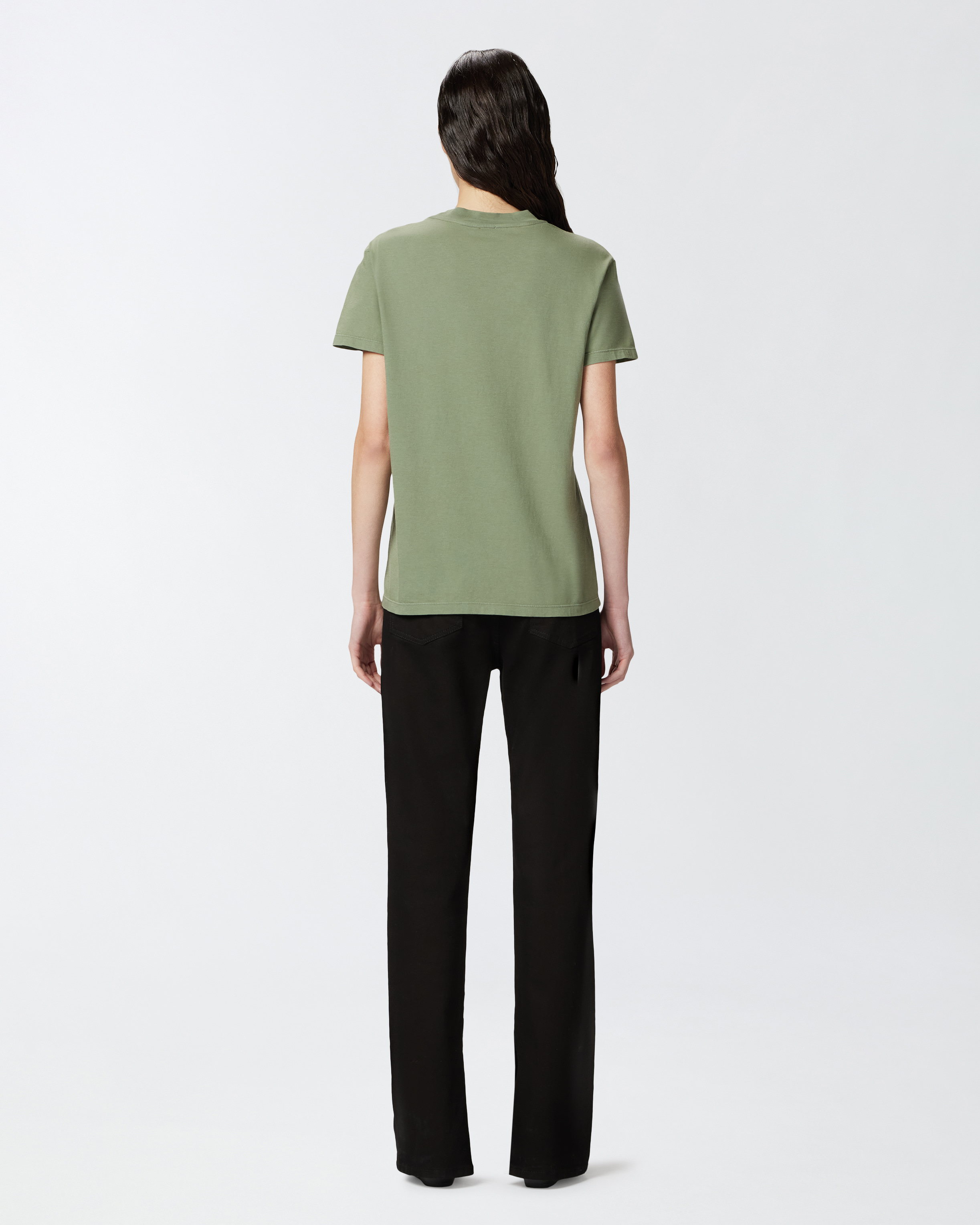 Pinko Lips Race Mouth Print T-shirt In Four-leaf Clover Green