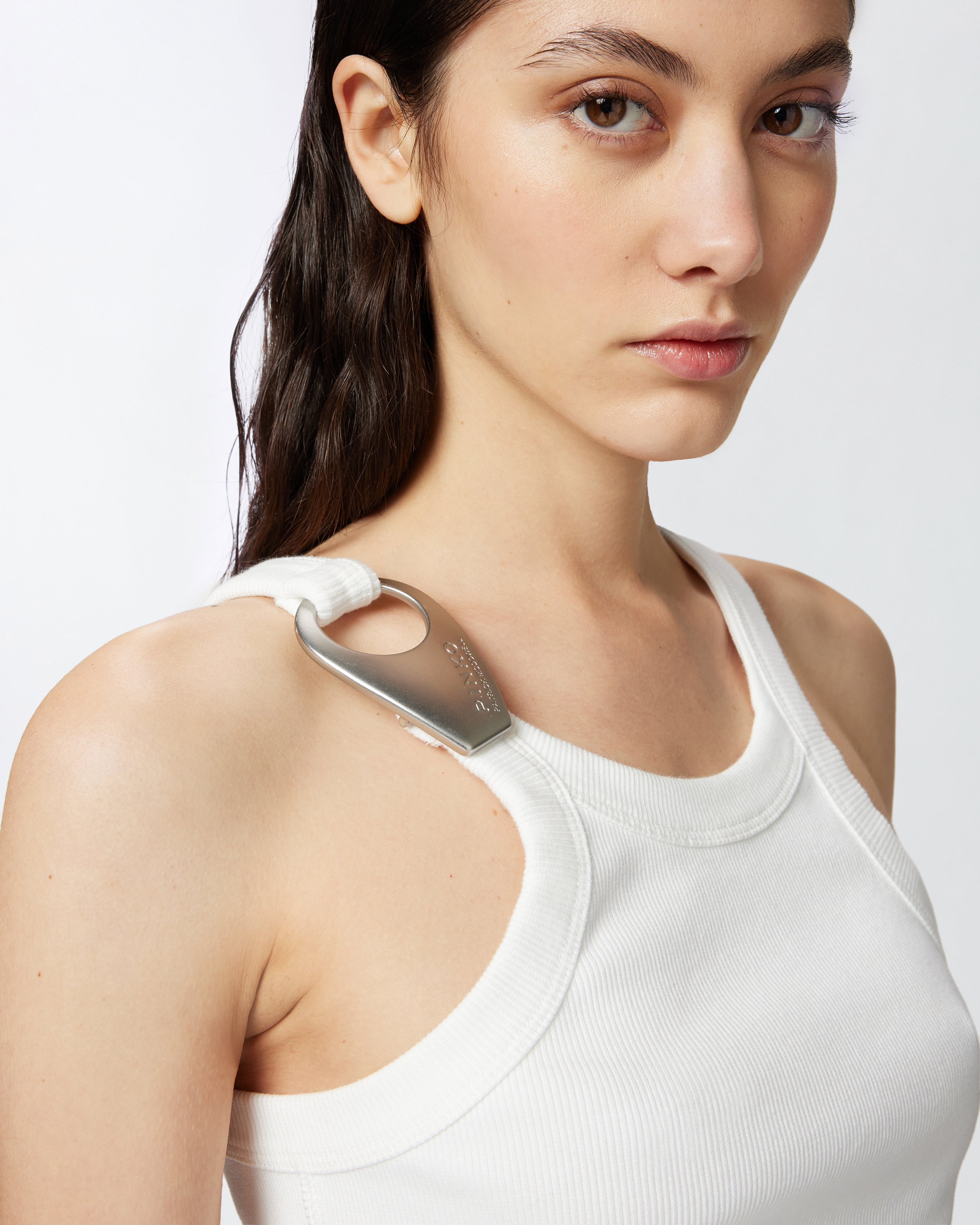 Pinko Clay Tank Top In White
