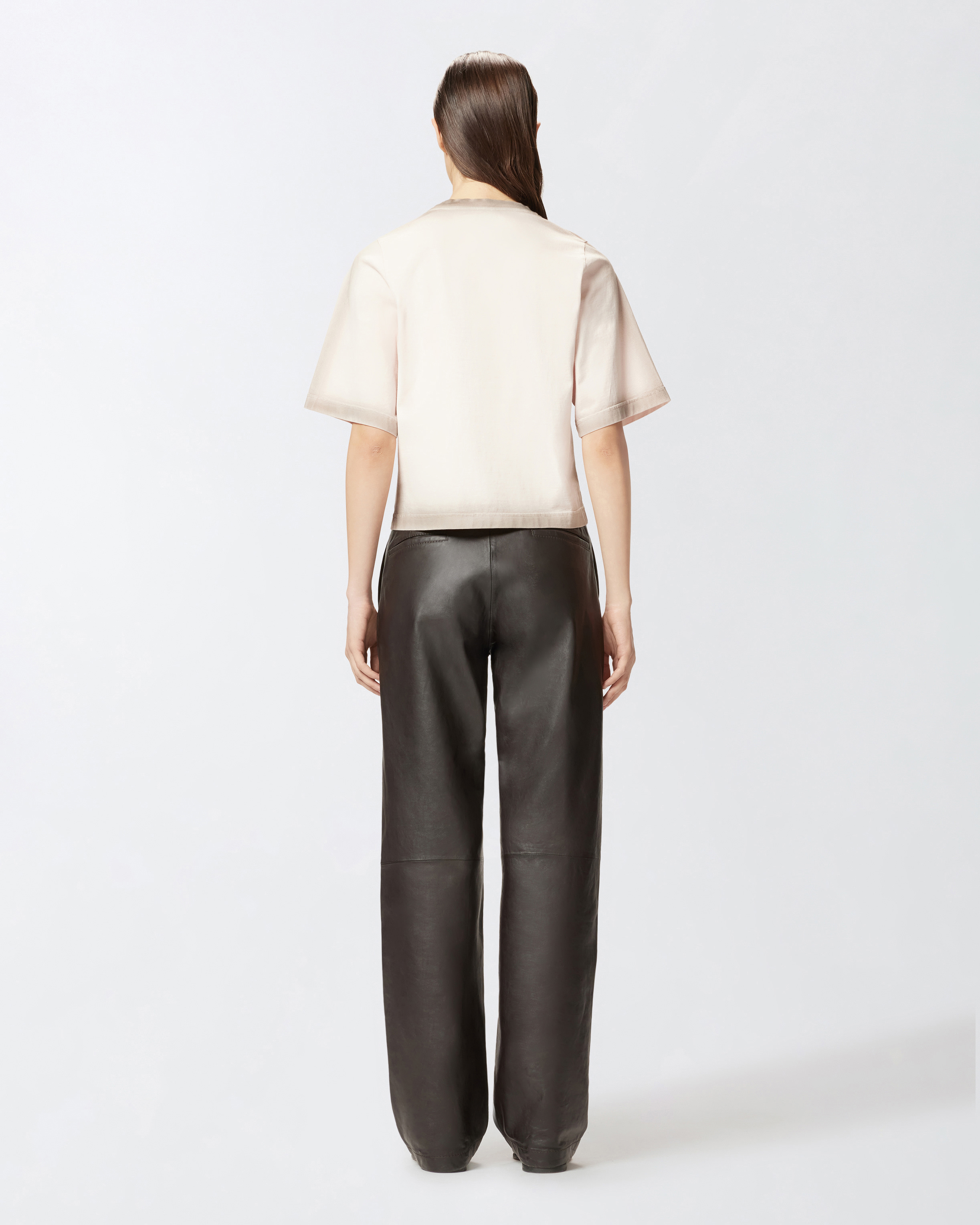 Pinko Reimagine By  X Patrick Mcdowell Wide T-shirt With Horseshoe In Rosa/nudo