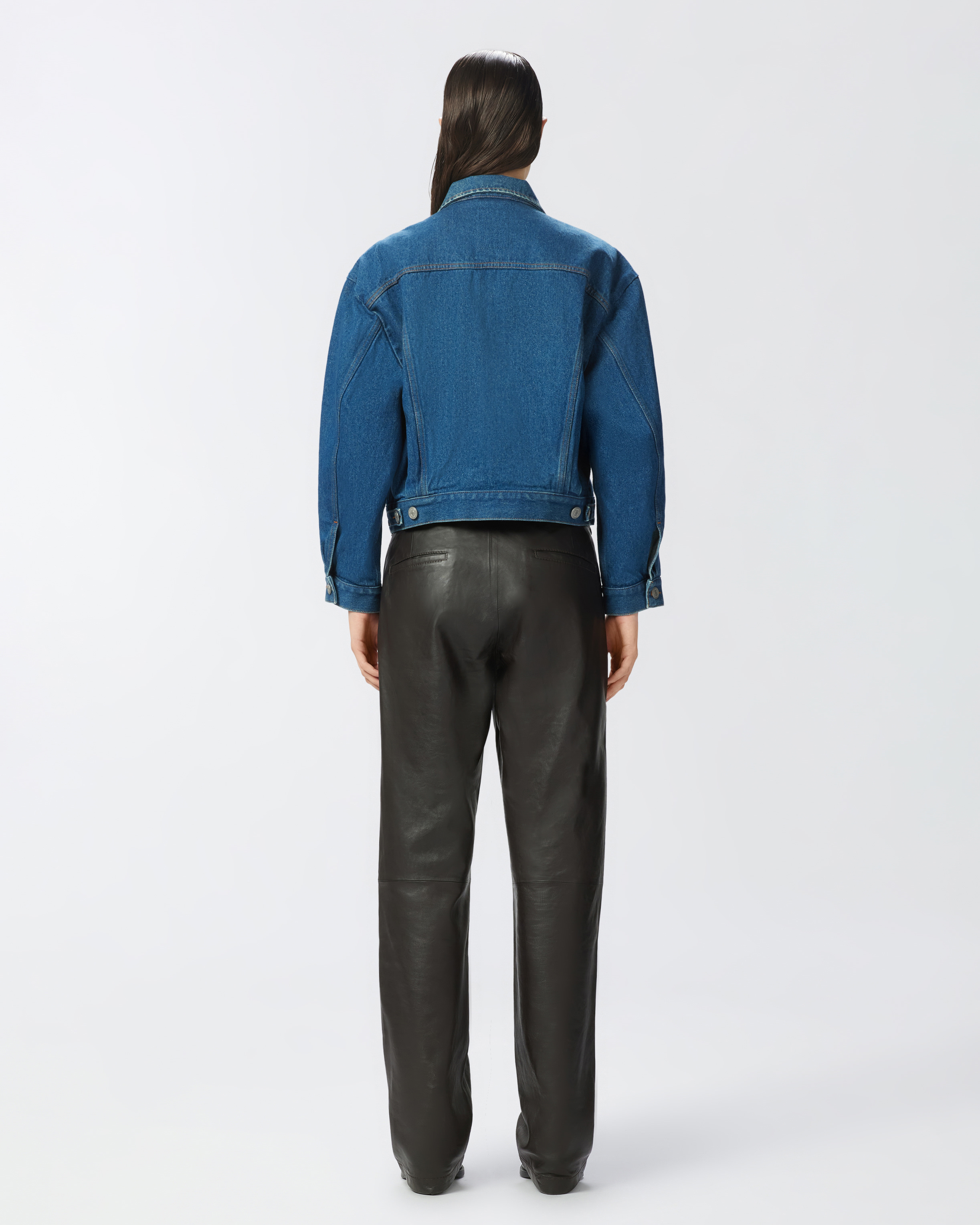 Pinko Jeansjacke Mit Pferde-print In Rinse Wash