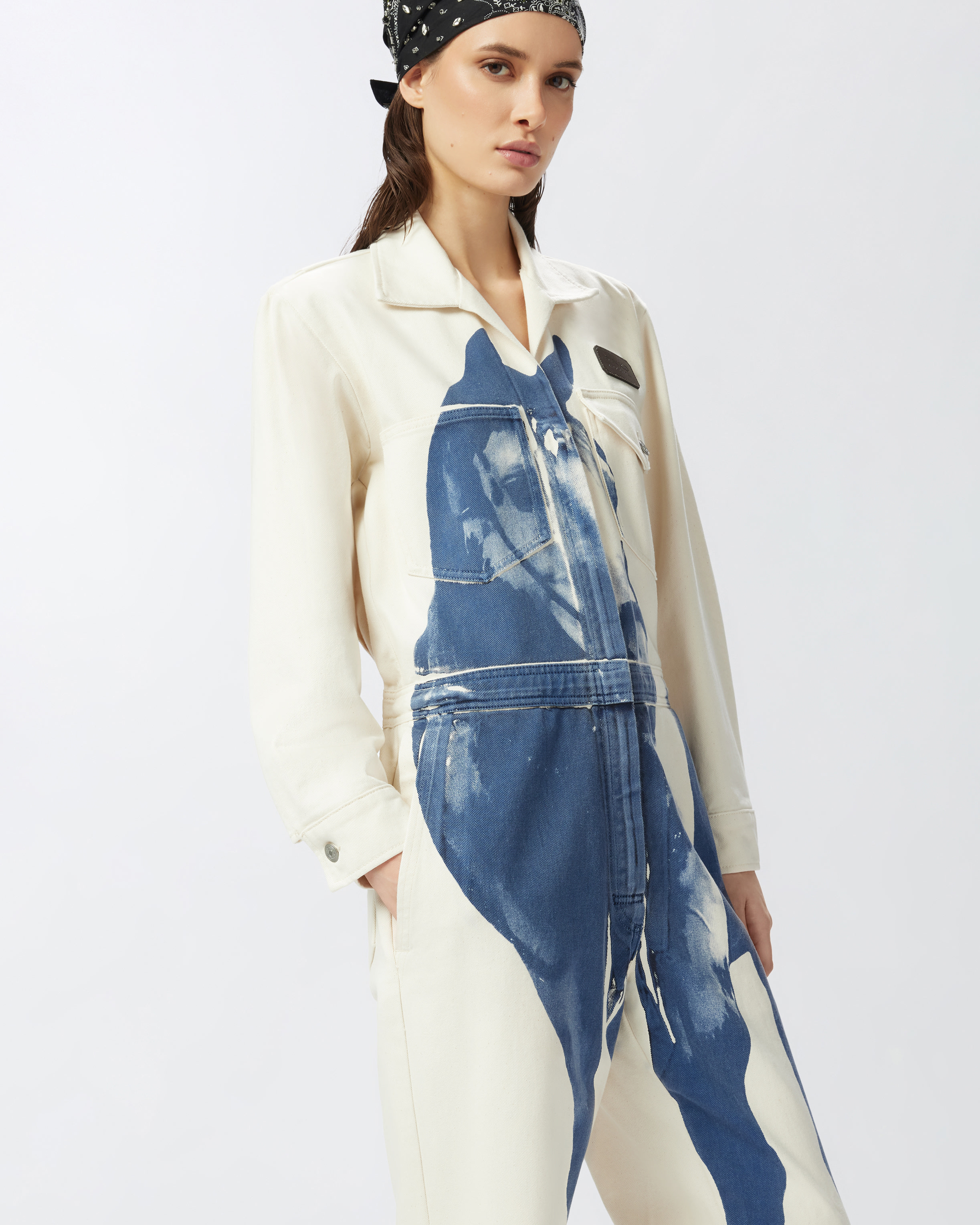 Pinko Reimagine By  X Patrick Mcdowell Workwear Jumpsuit With Horse Print