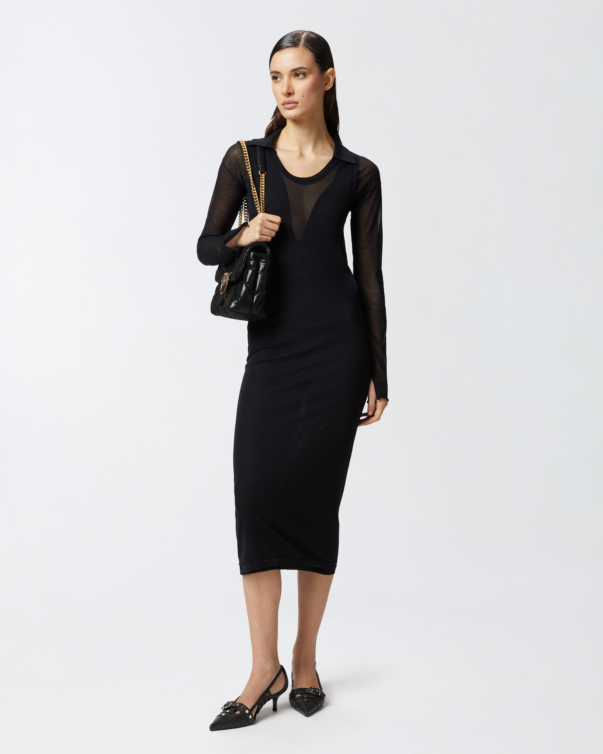 Lightweight cotton midi dress PINKO → Shop Online