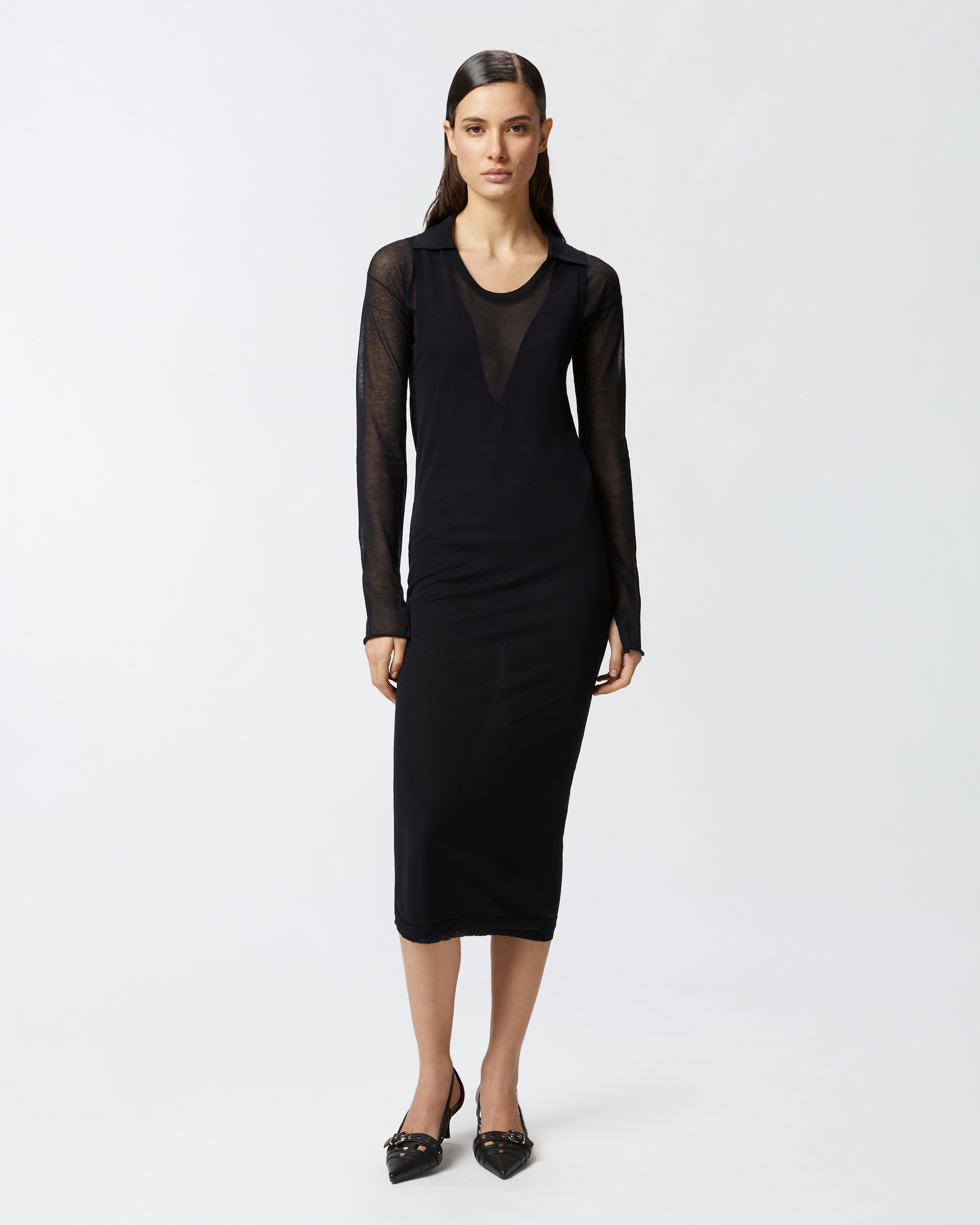 Lightweight cotton midi dress PINKO → Shop Online