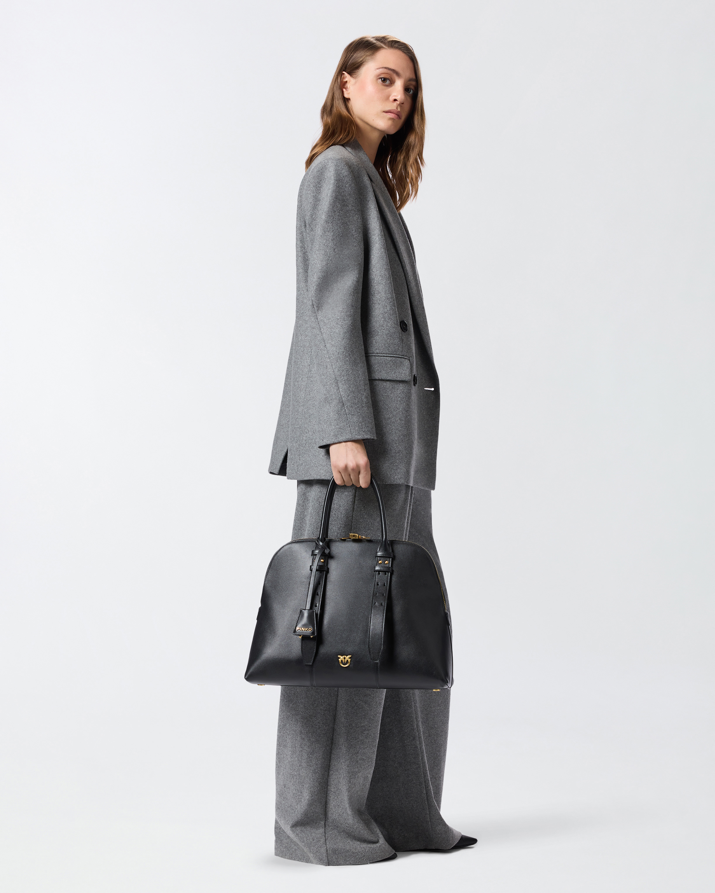 Pinko Maxi Leather Escape Bag Bowling Bag