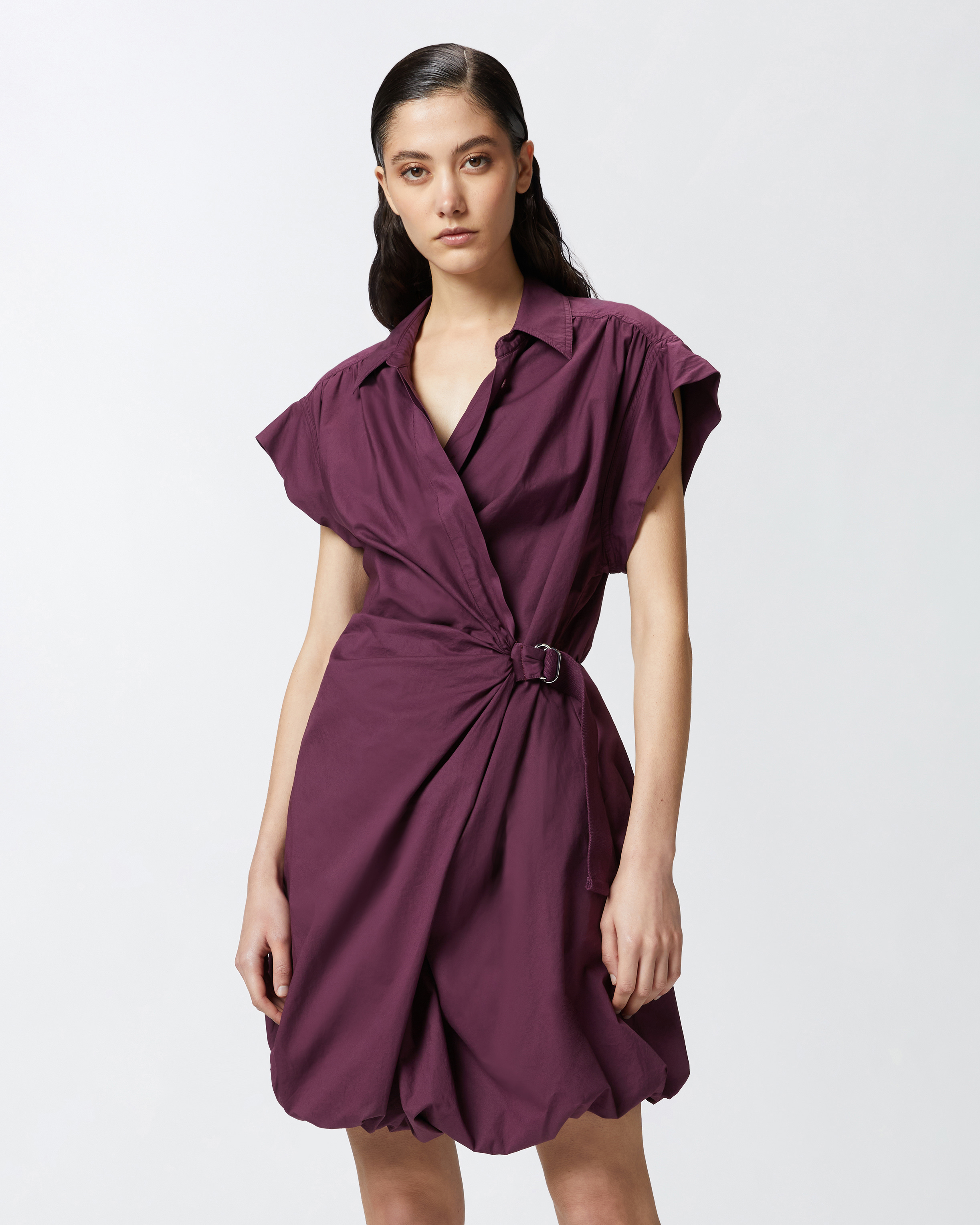 Pinko Short Shirt Dress With Crisscross