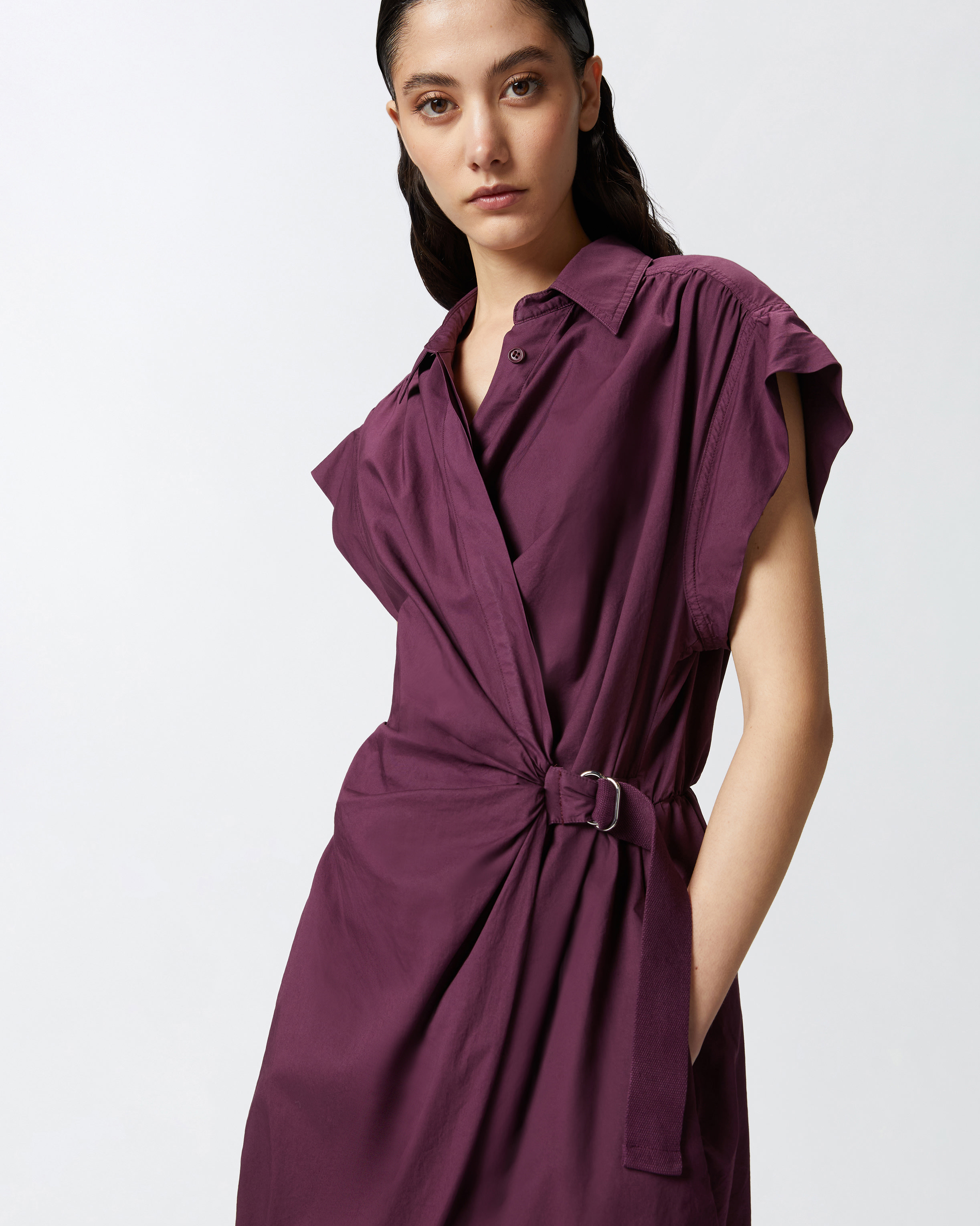 Pinko Short Shirt Dress With Crisscross