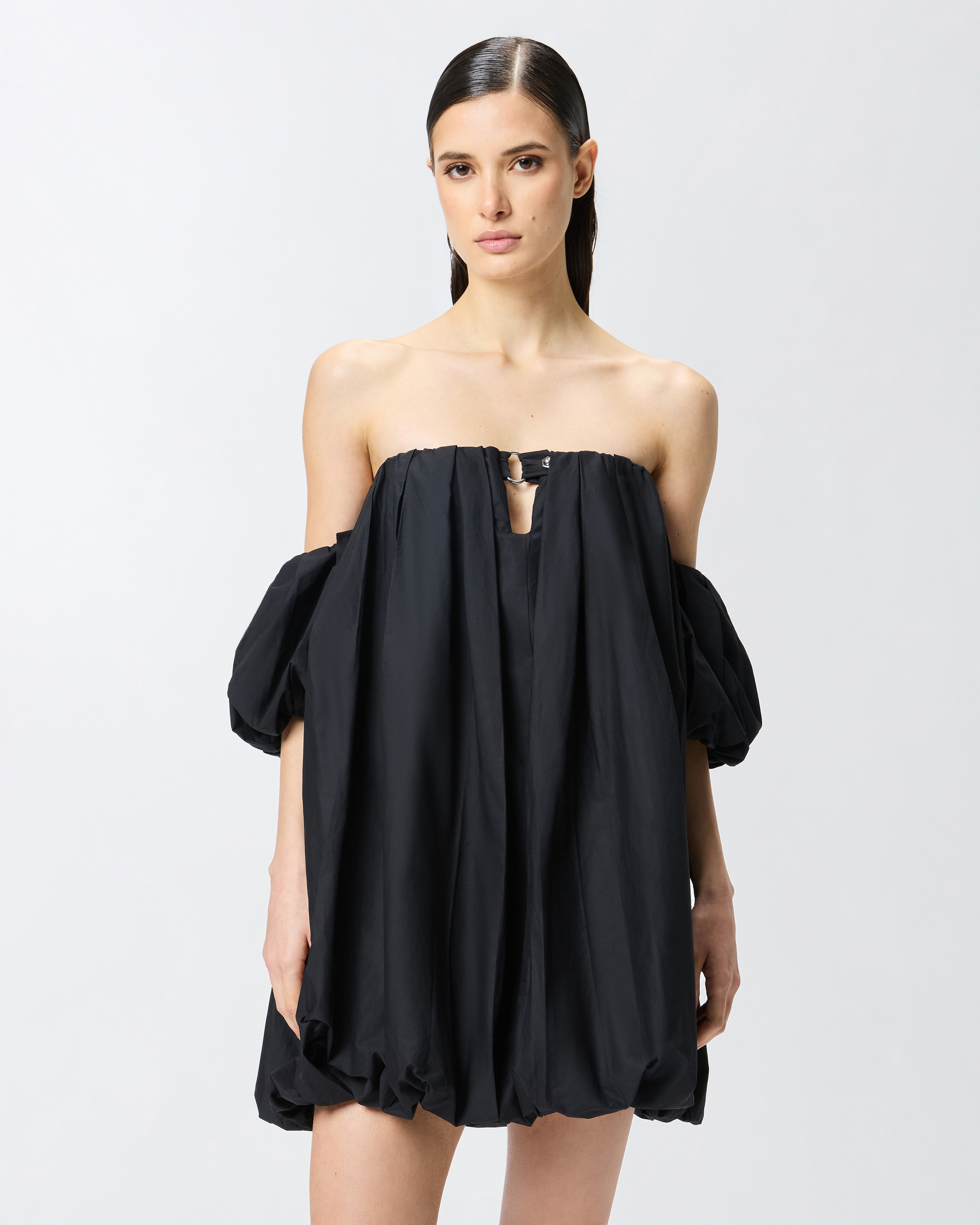 Poplin mini balloon dress PINKO → Shop Online
