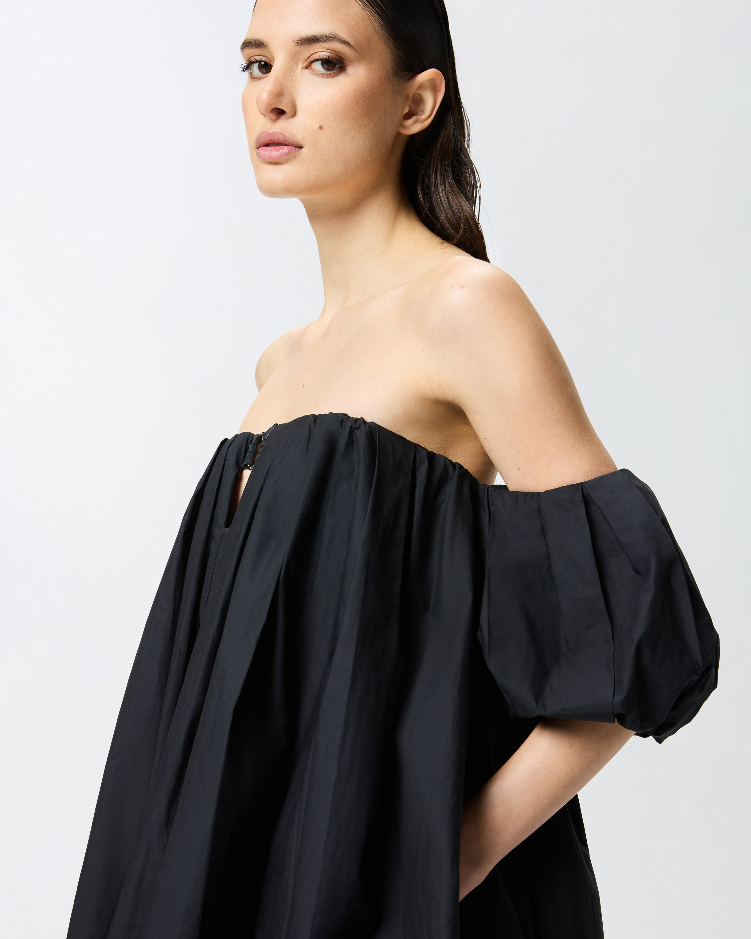 Poplin mini balloon dress PINKO → Shop Online