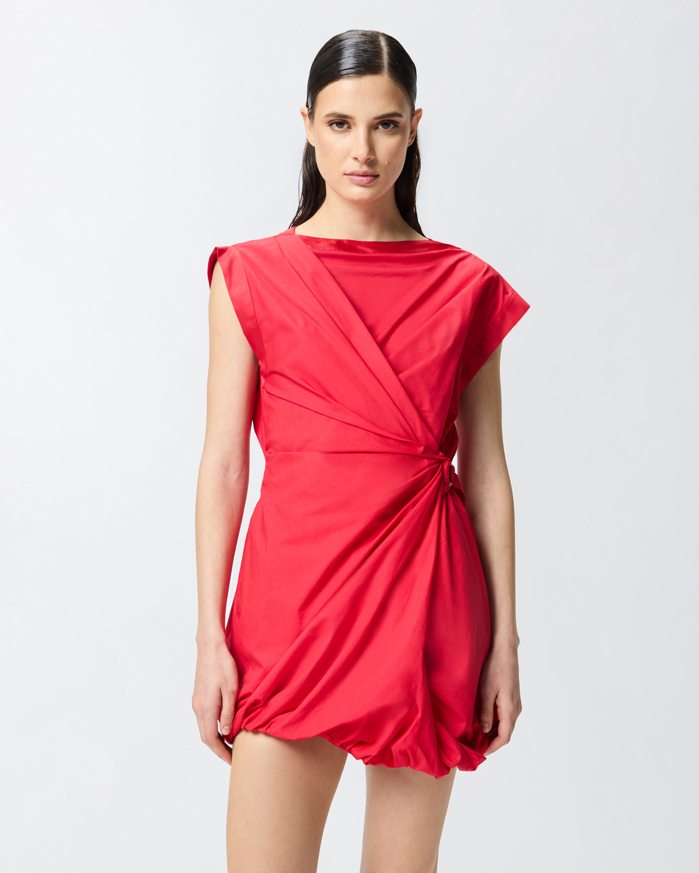 Pinko Asymmetrical Draped Mini Dress