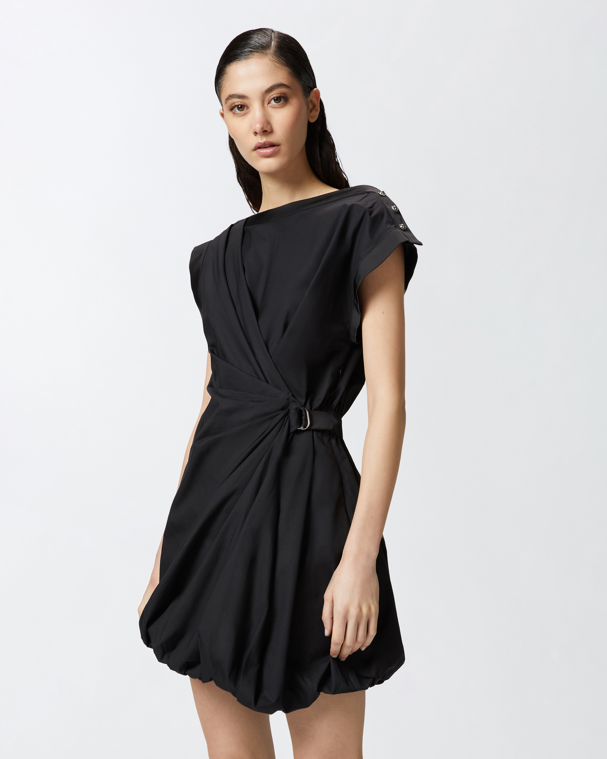 Poplin dress with crossover detail PINKO → Shop Online